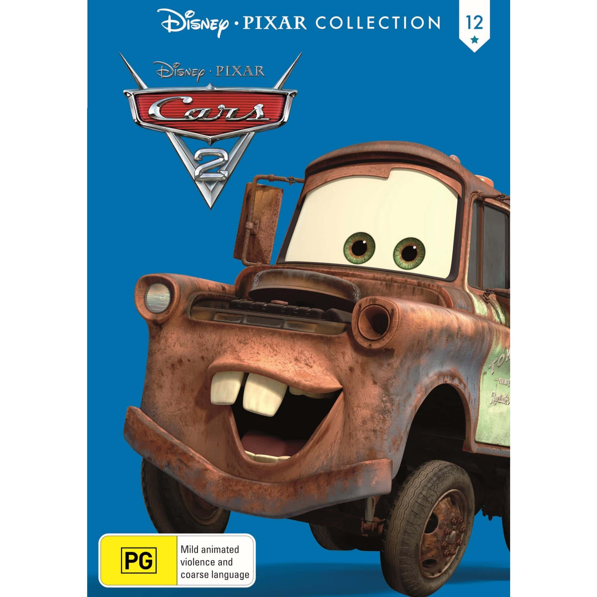 Lightning McQueen at Mater na nagkakarera sa highway sa Cars 2 Wallpaper