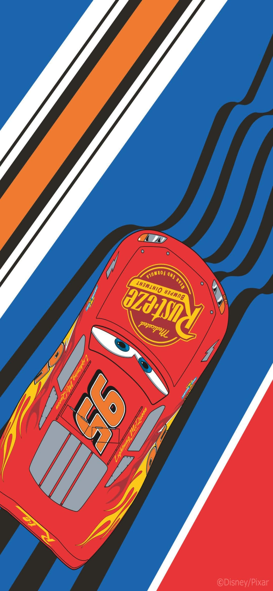 Lightning McQueen Digital Artwork iPhone X Cars Background Wallpaper