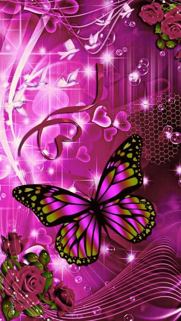 Likas na ganda ng Aesthetic Butterfly Wallpaper