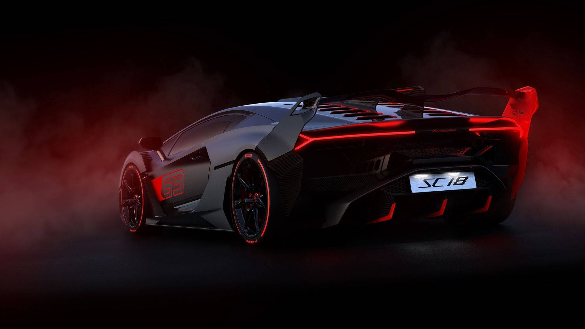 Likuran ng Lamborghini Aventador Wallpaper