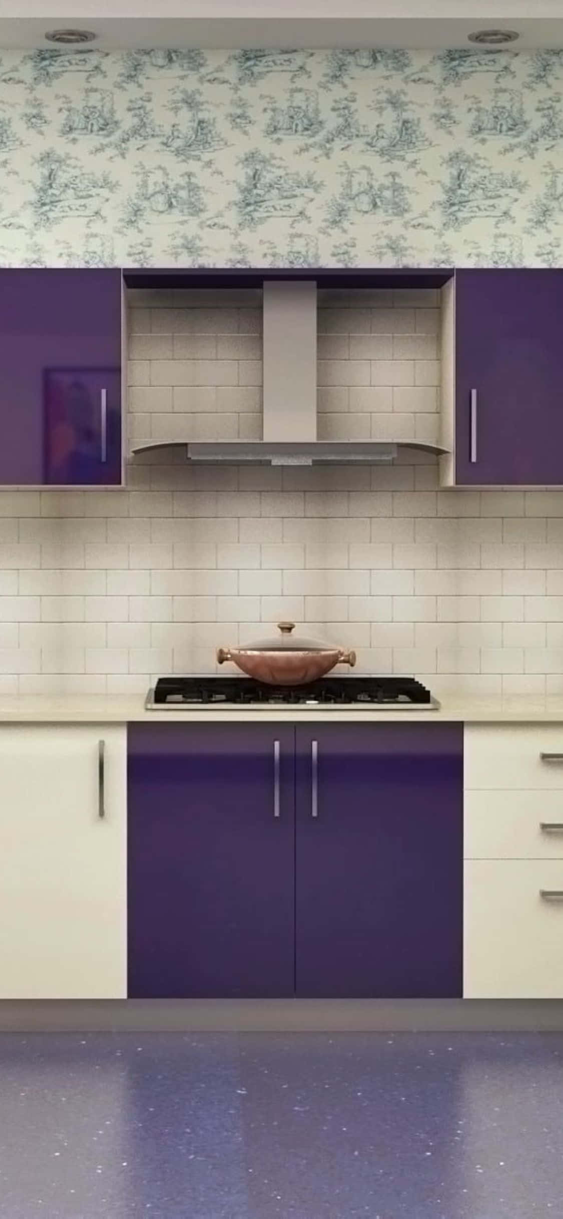 Lila Disenyo iPhone Xs Kusina Background Wallpaper