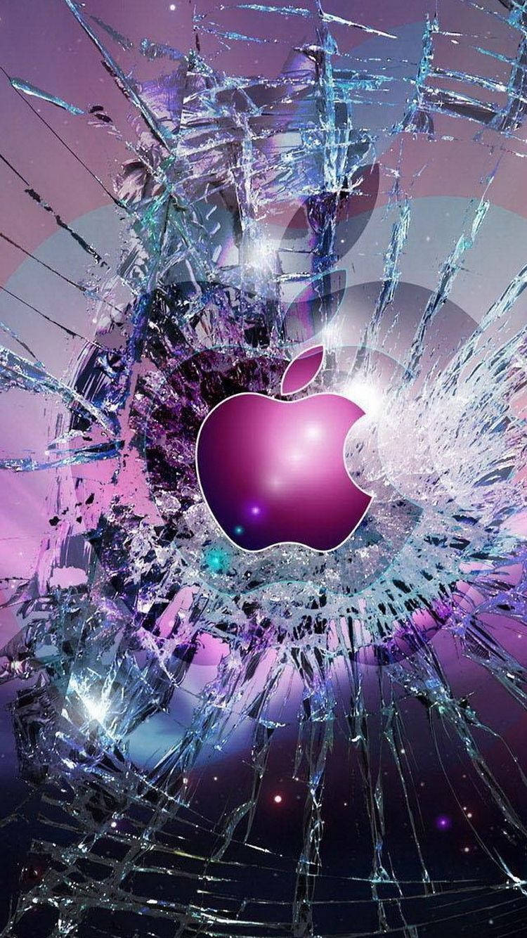 Lila na Apple Logo iPhone Wallpaper