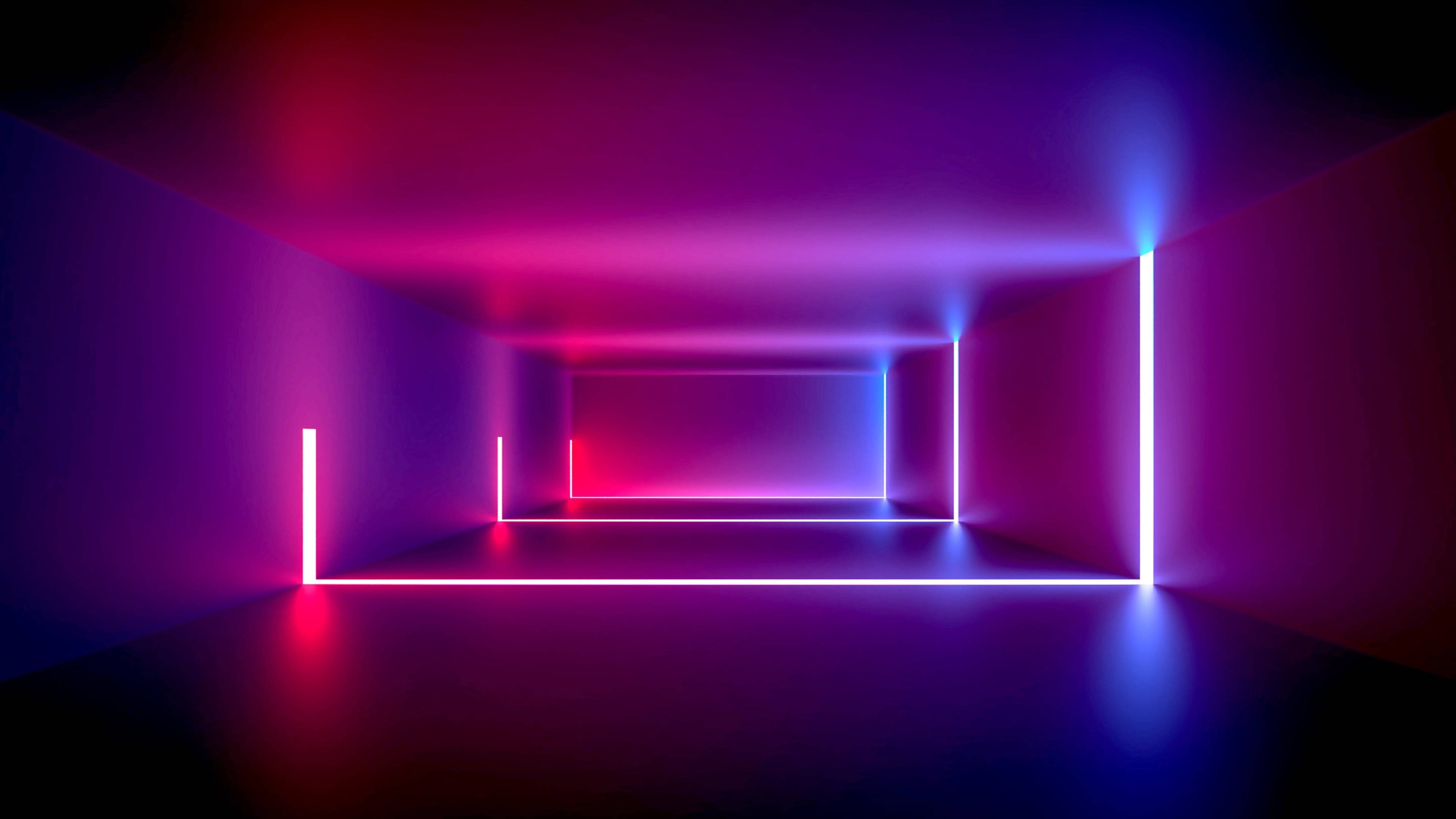 Kwartong Lila na May LED 4K Wallpaper