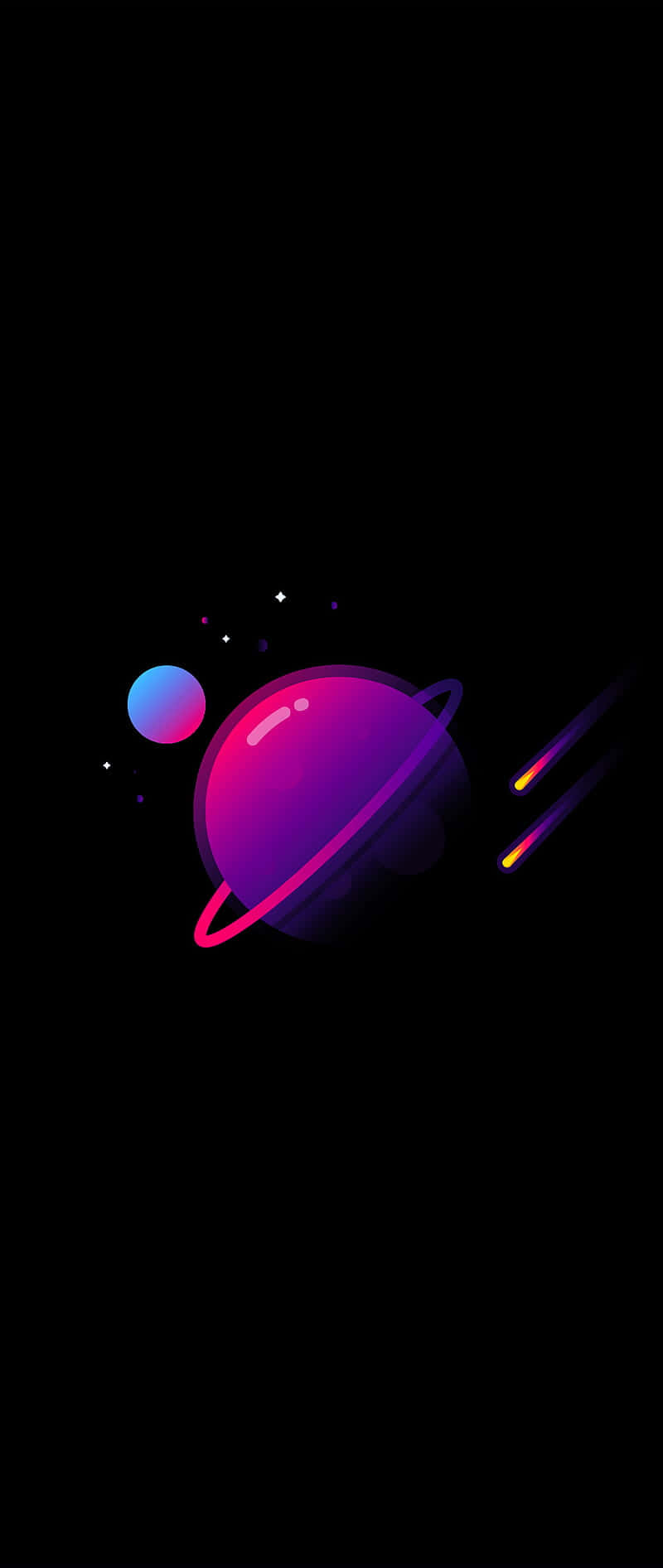 Lila na Planeta na Super Amoled Display Wallpaper