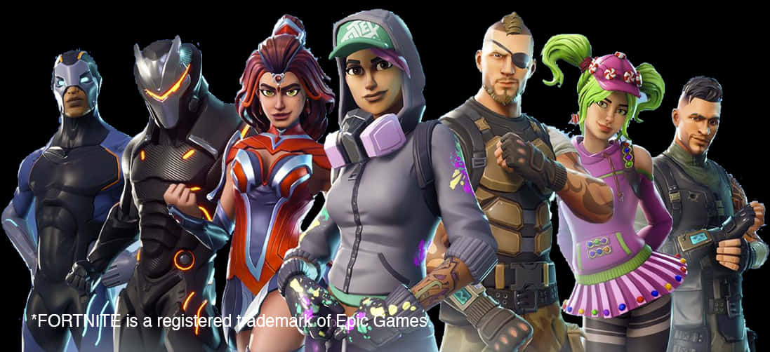 Lineup ng mga Karakter sa Fortnite Wallpaper