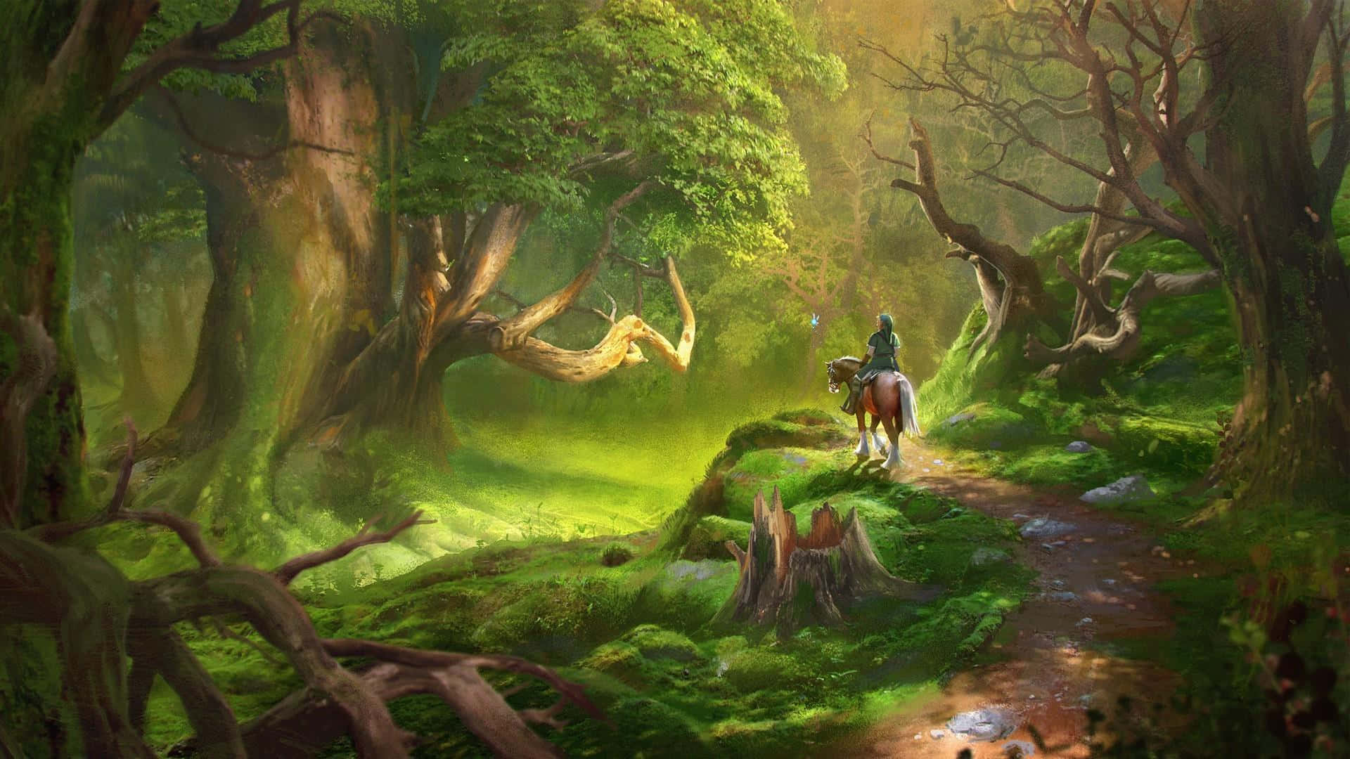 Link, ang matapang na bayani ng panahon sa Legend of Zelda Wallpaper