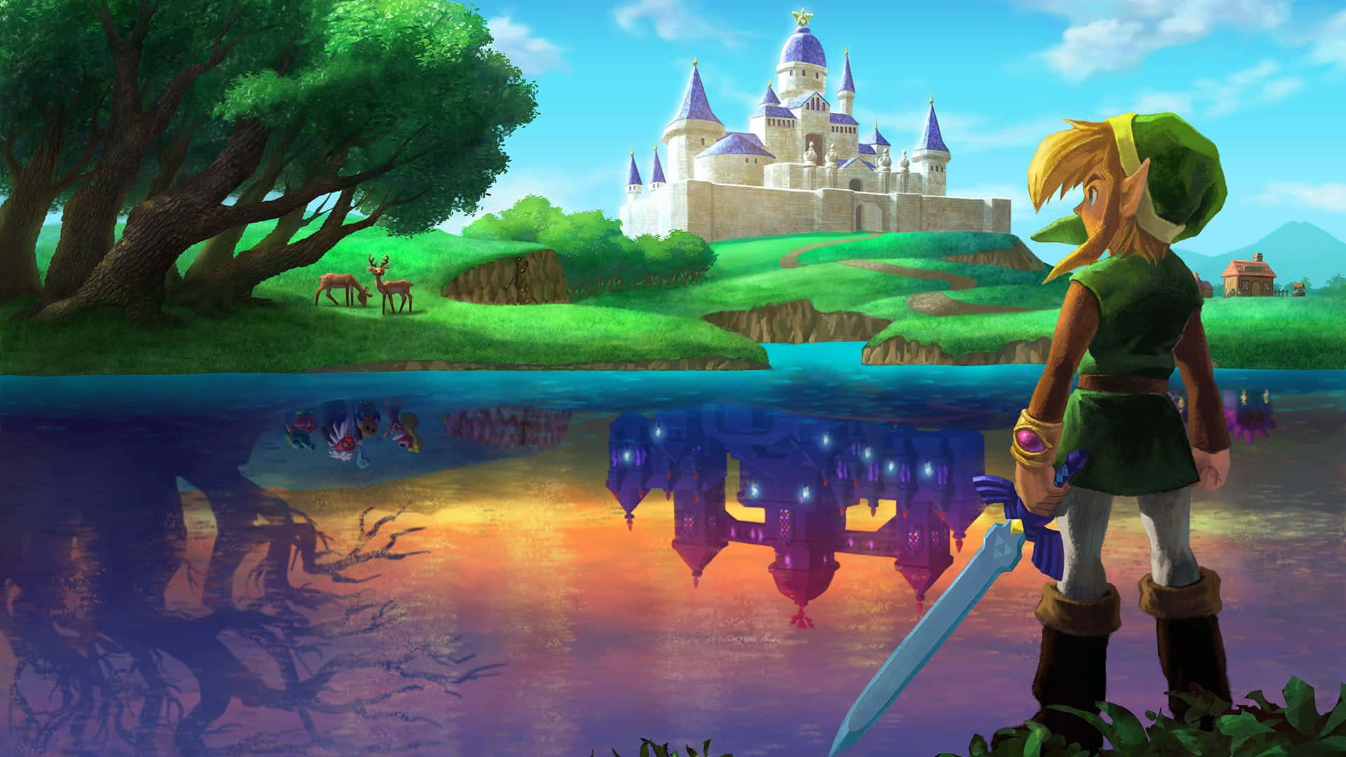 Link handang galugarin ang mitolohiyang mundo ng The Legend of Zelda Wallpaper