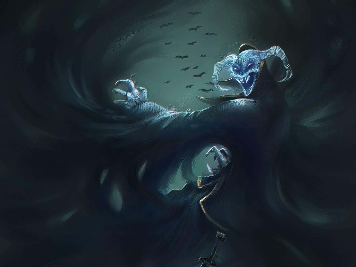 Link sa kanyang epikong paglalakbay upang talunin si Ganondorf at iligtas ang Hyrule sa The Legend of Zelda: Twilight Princess Wallpaper