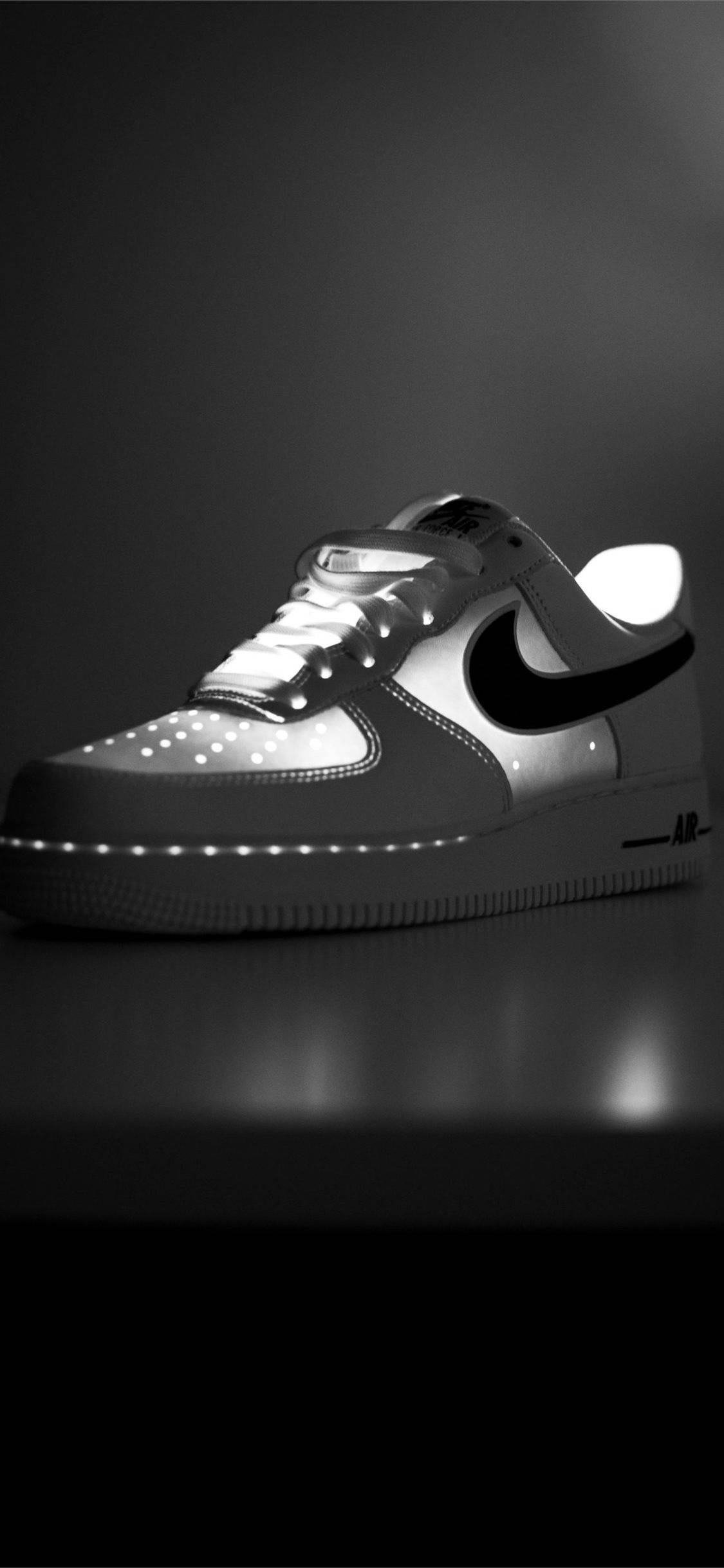 Lit Up Nike iPhone Plain Wallpaper
