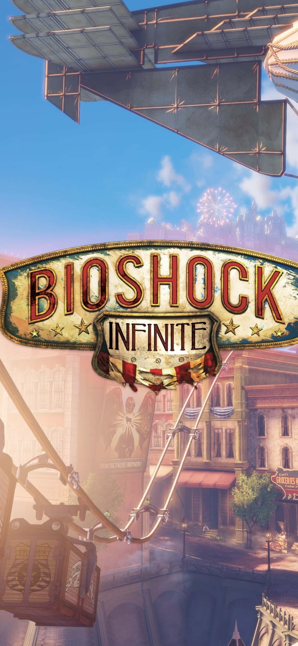 Logo iPhone Xs Max Bioshock Infinite Background Wallpaper
