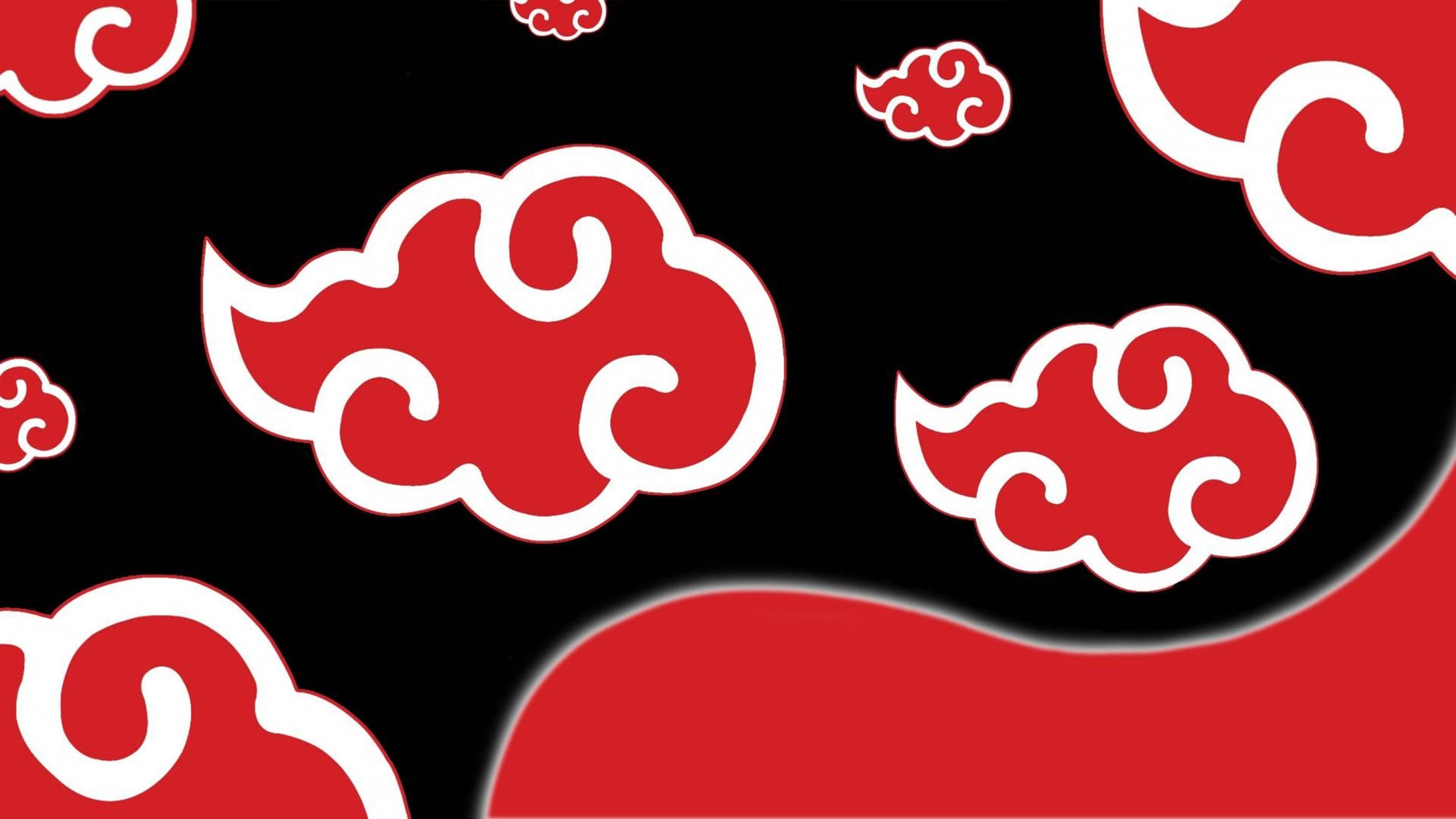 Logo ng Akatsuki na May Estiladong Pulang Ulap Wallpaper