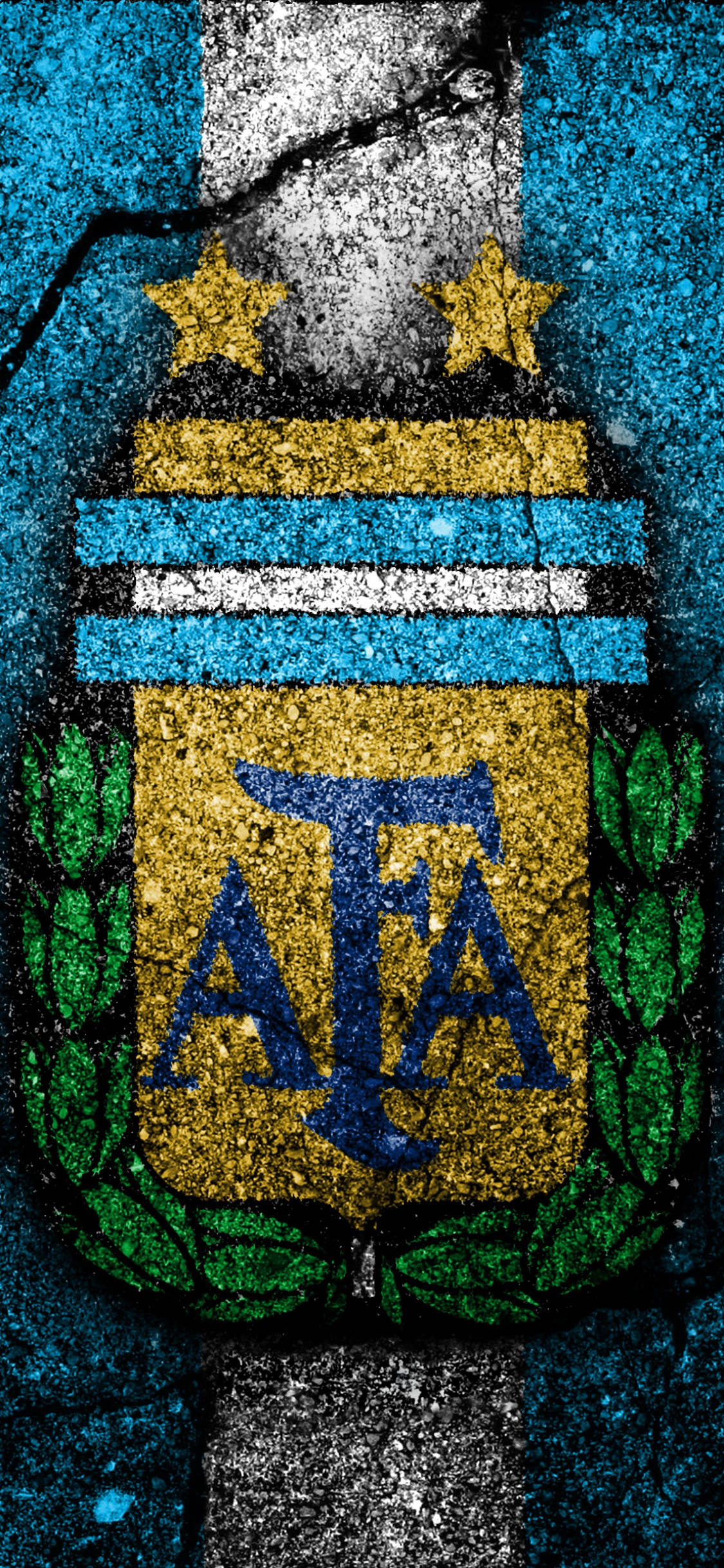 Logo ng Argentina National Football Team sa Semento Wallpaper