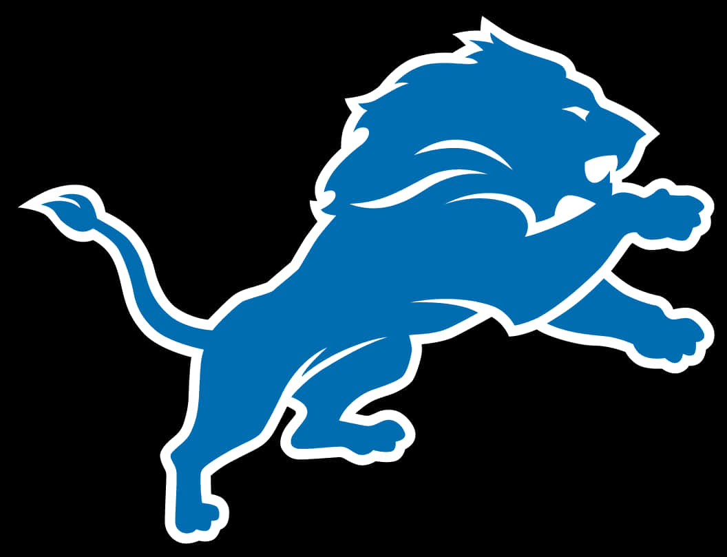 Logo ng Asul na Lumulukso na Leon Wallpaper