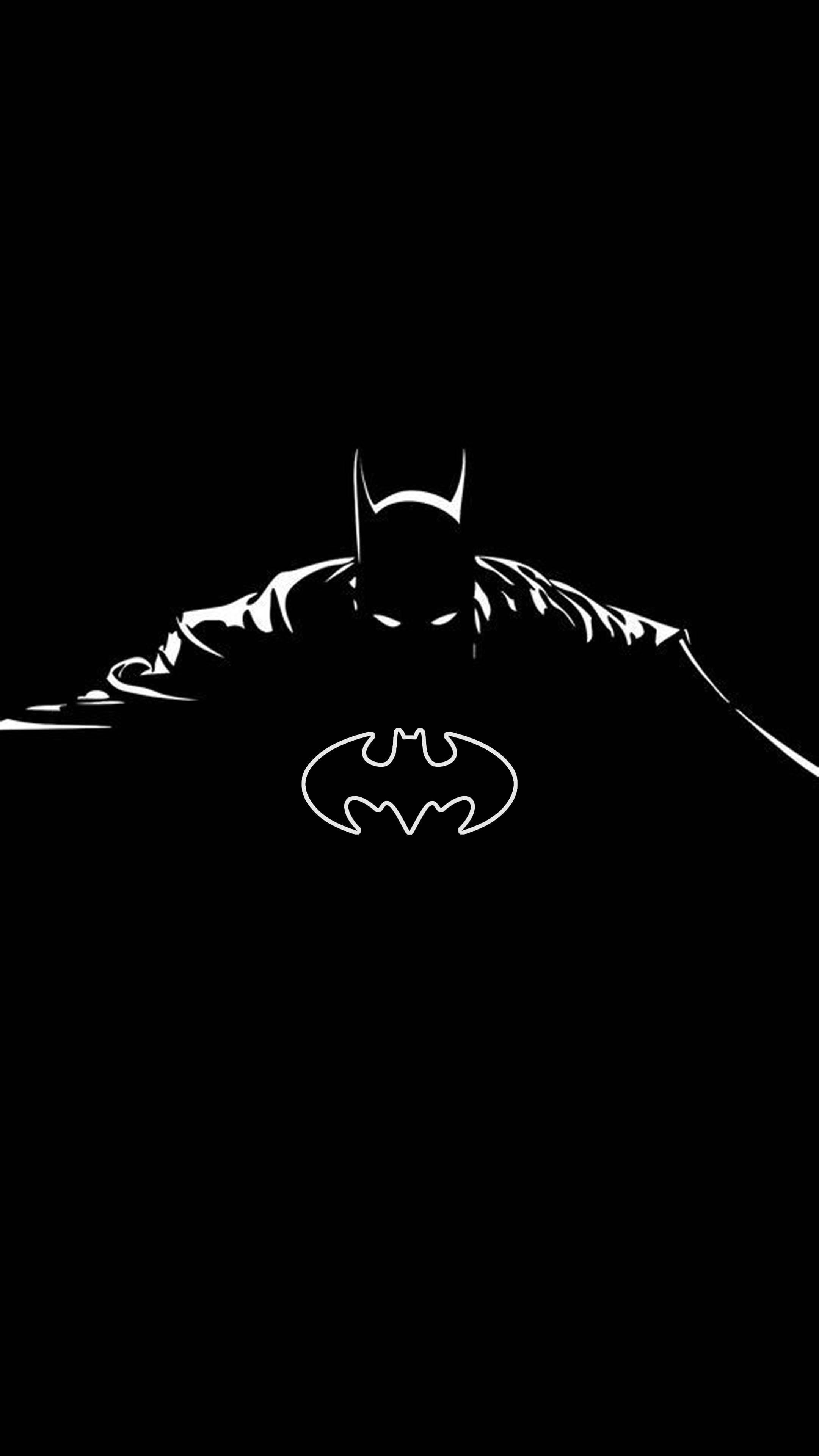 Logo ng Batman na Silhouette para sa iPhone Wallpaper