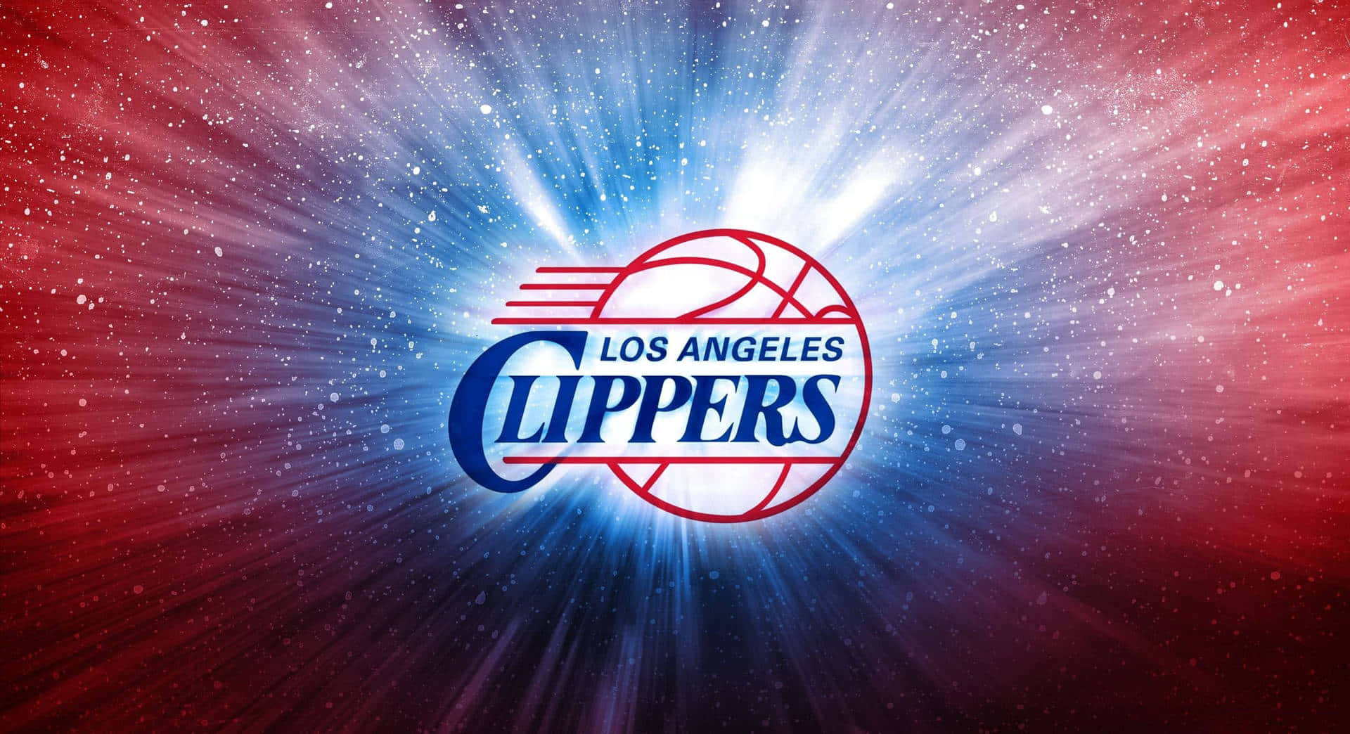 Logo ng LA Clippers na Nagniningning Laban sa Isang Makalangit na Kalawakan Wallpaper
