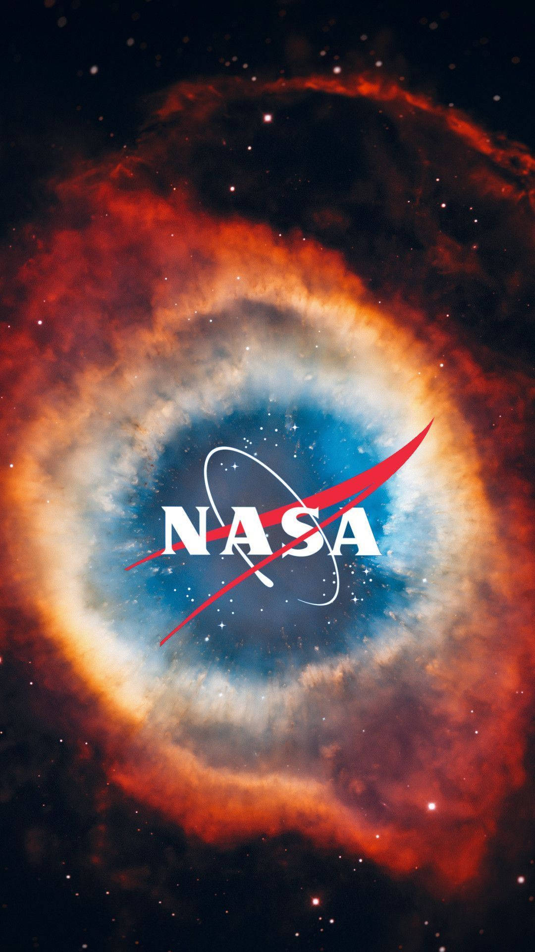 Logo ng NASA na Estilo ng Nebula Para sa iPhone Wallpaper