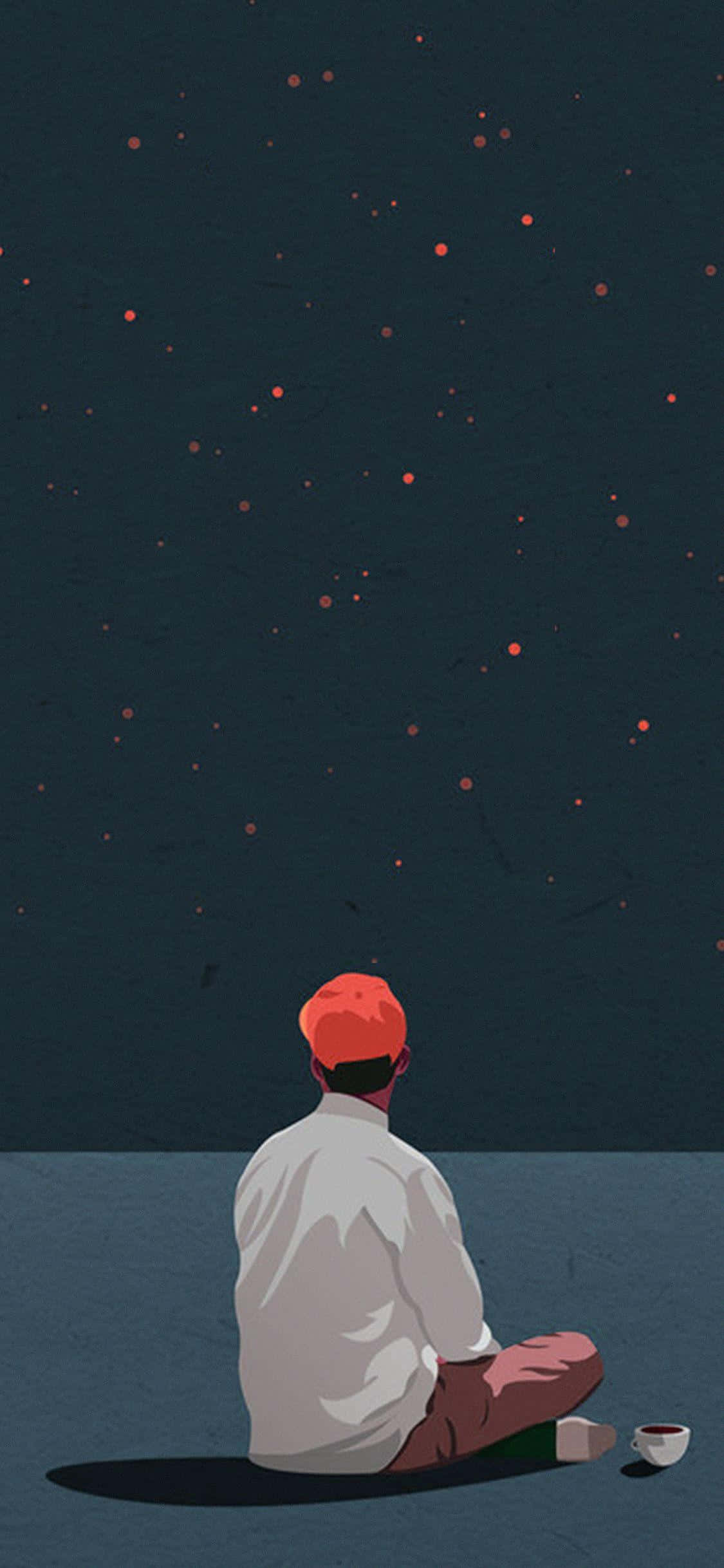 Loner na Nanonood ng mga Bituin Wallpaper