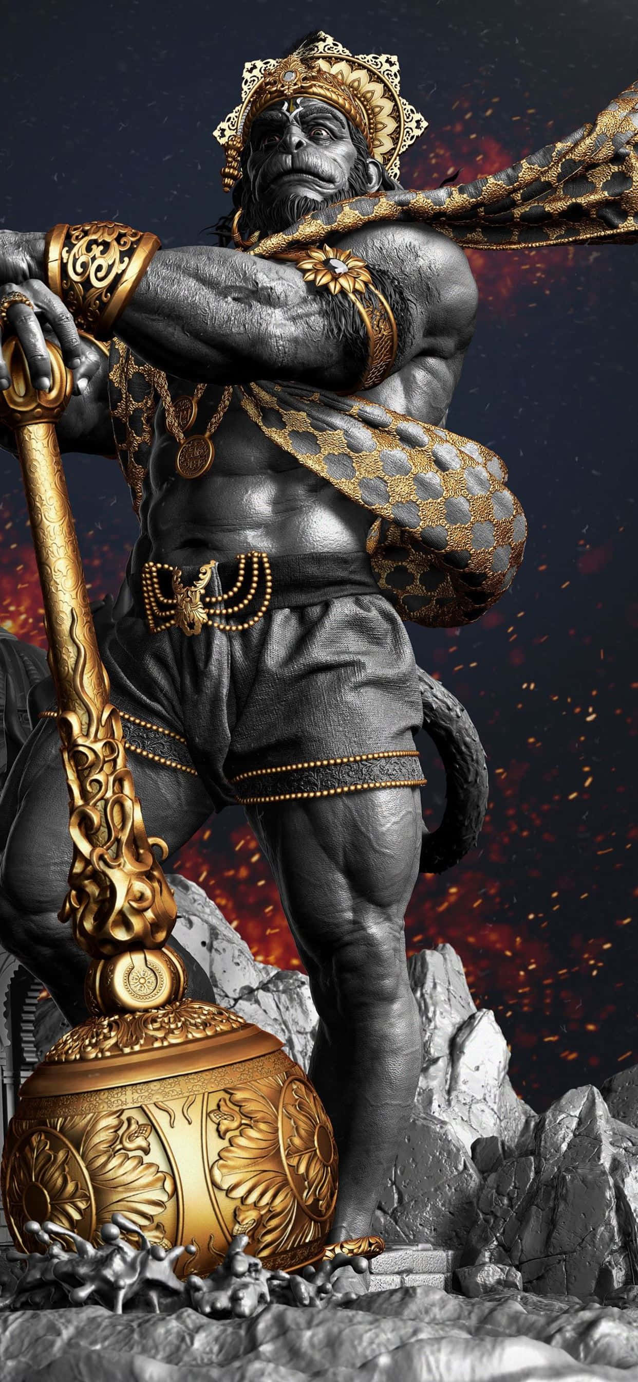 Lord Hanuman Modern Statue Picture Wallpaper