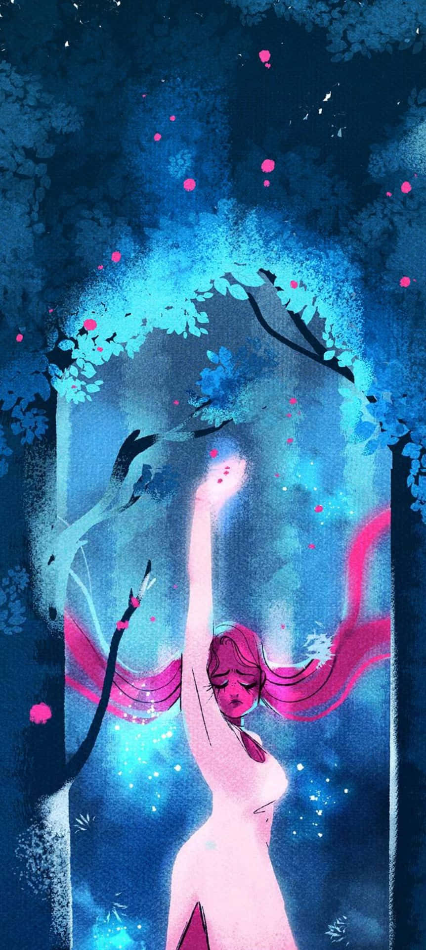 Lore Olympus Webtoon na Nagtataas ng Braso Wallpaper