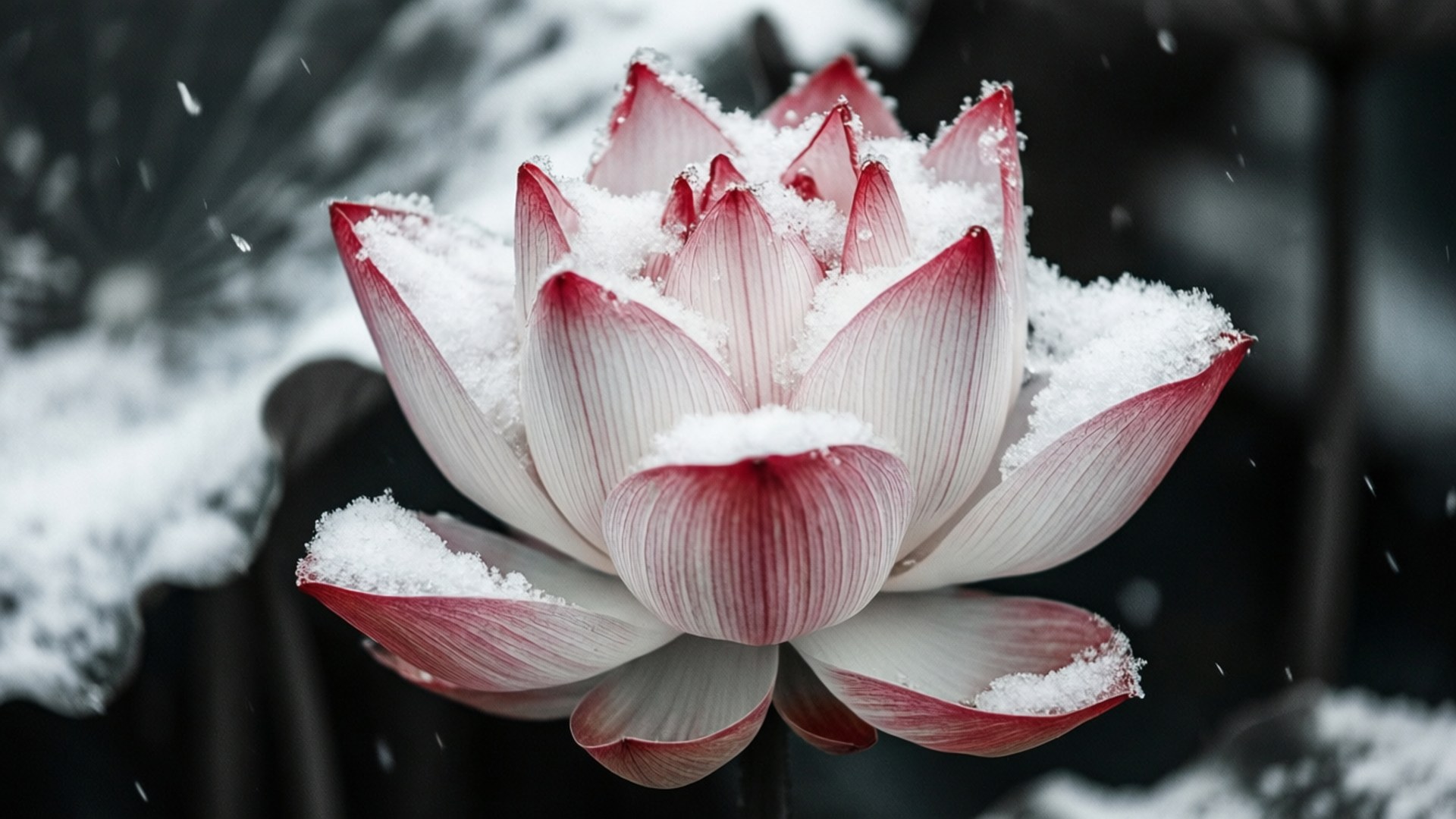 Lotus na Niyebe Wallpaper