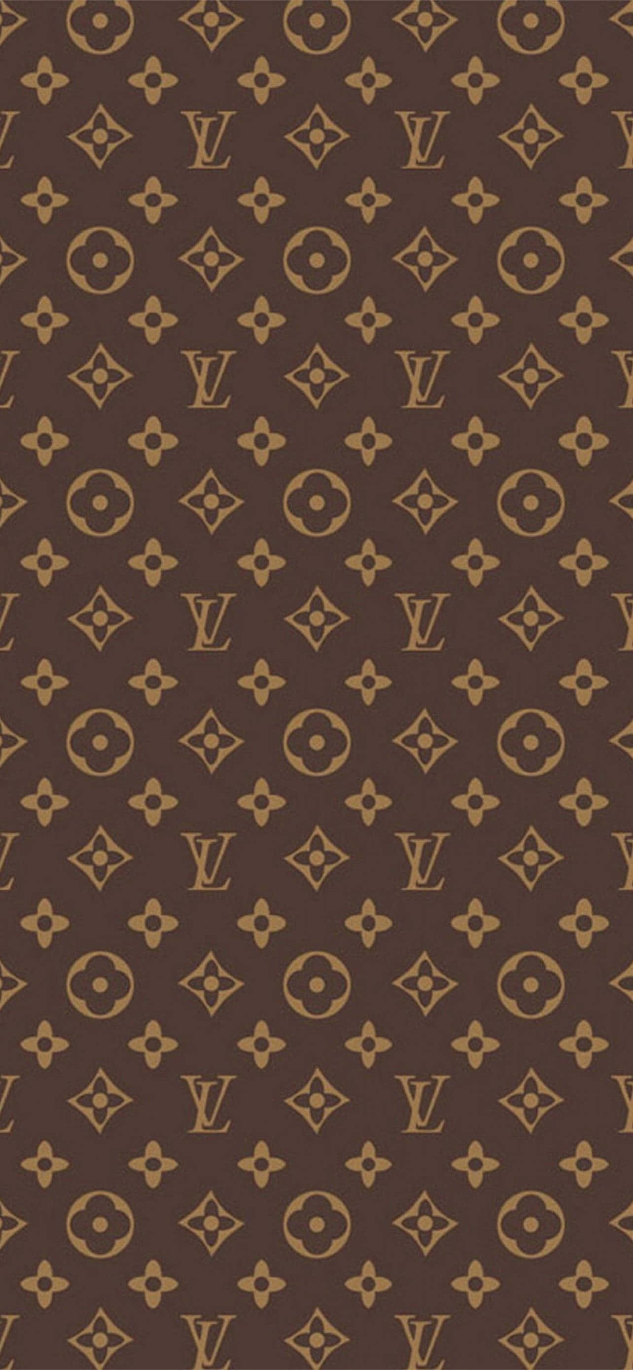 louis vuitton monogram pattern sa brown at gold Wallpaper