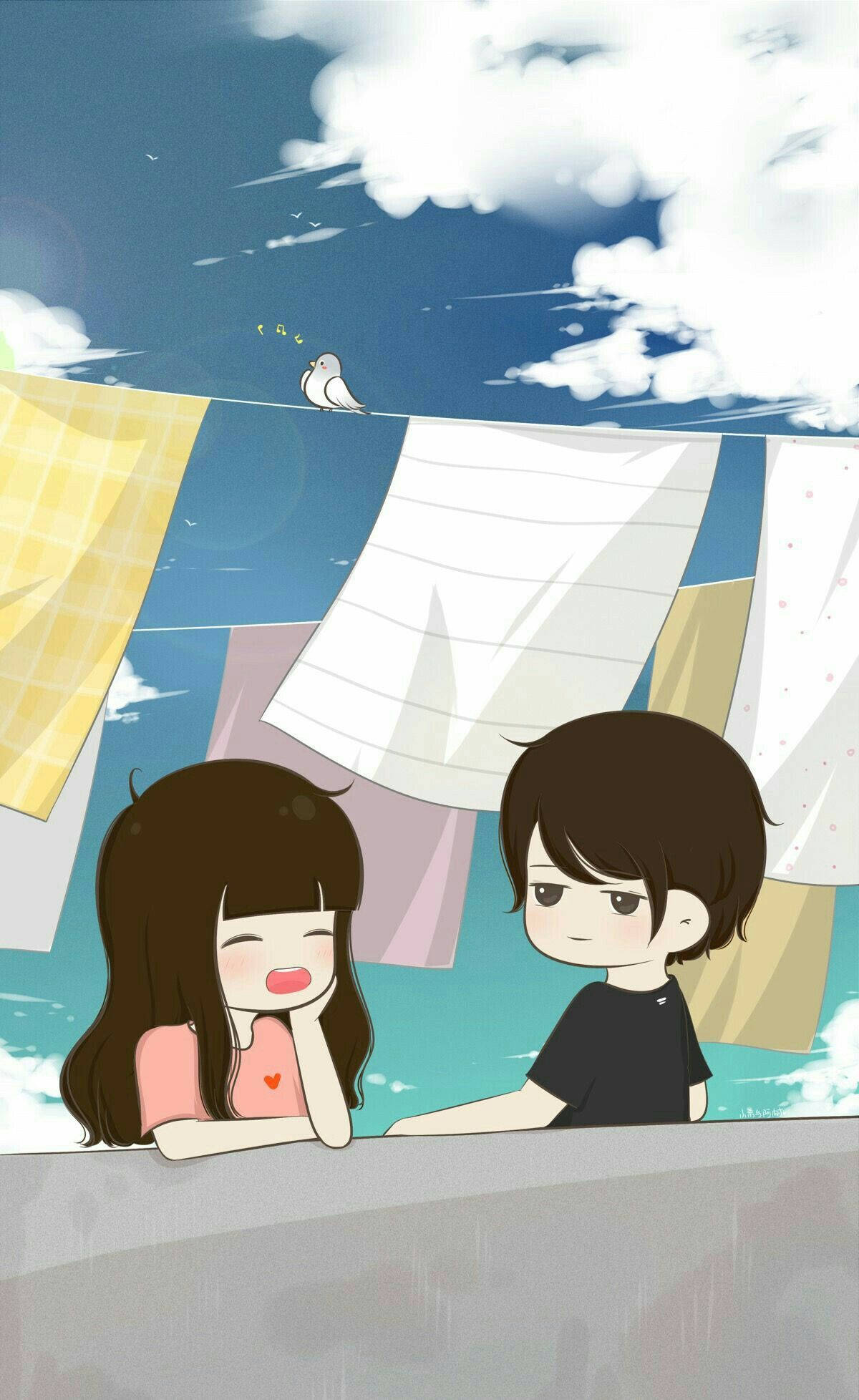 Love Cartoon Labada Wallpaper