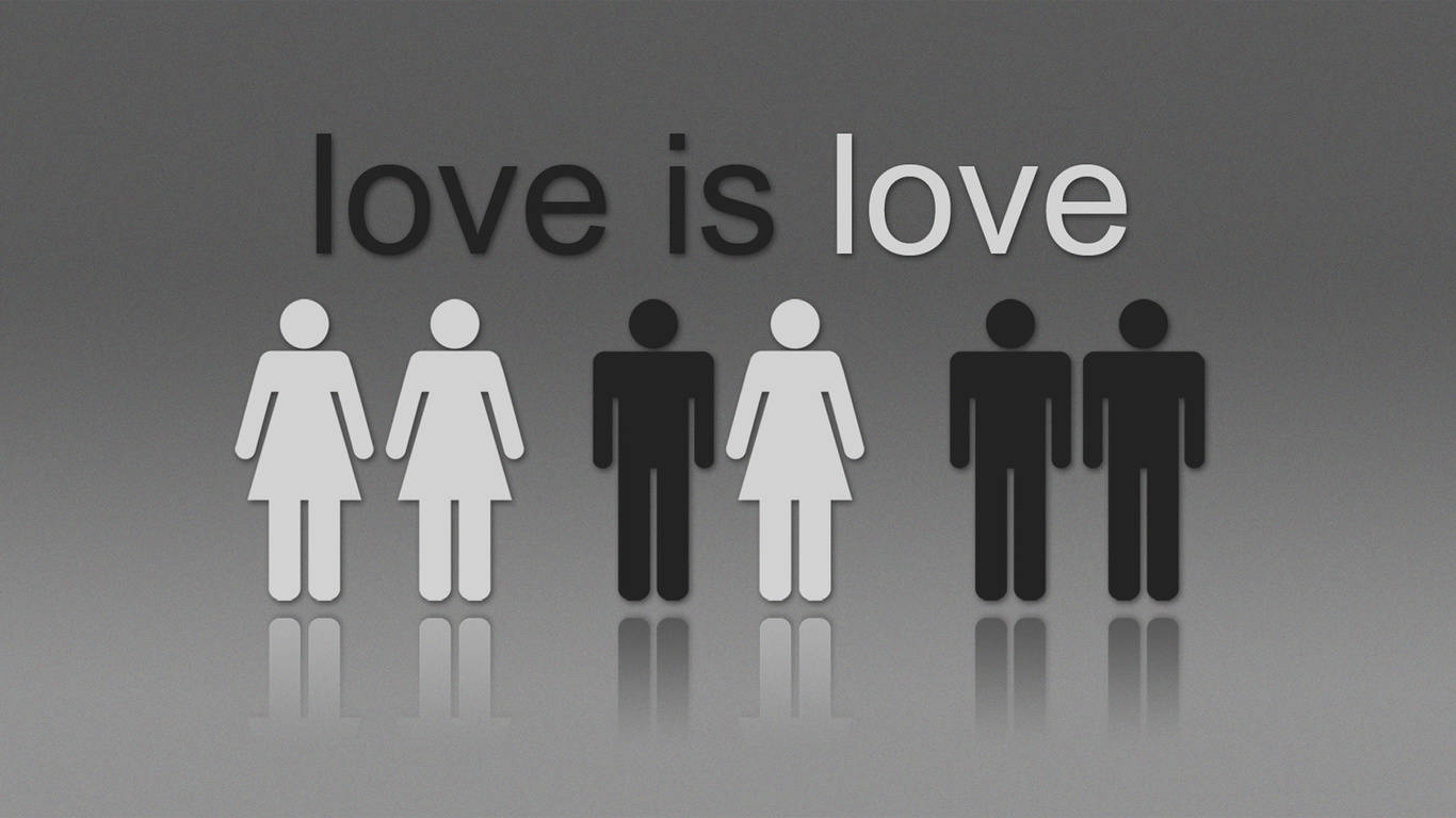 Love Is Love LGBTQ Simbolo Wallpaper