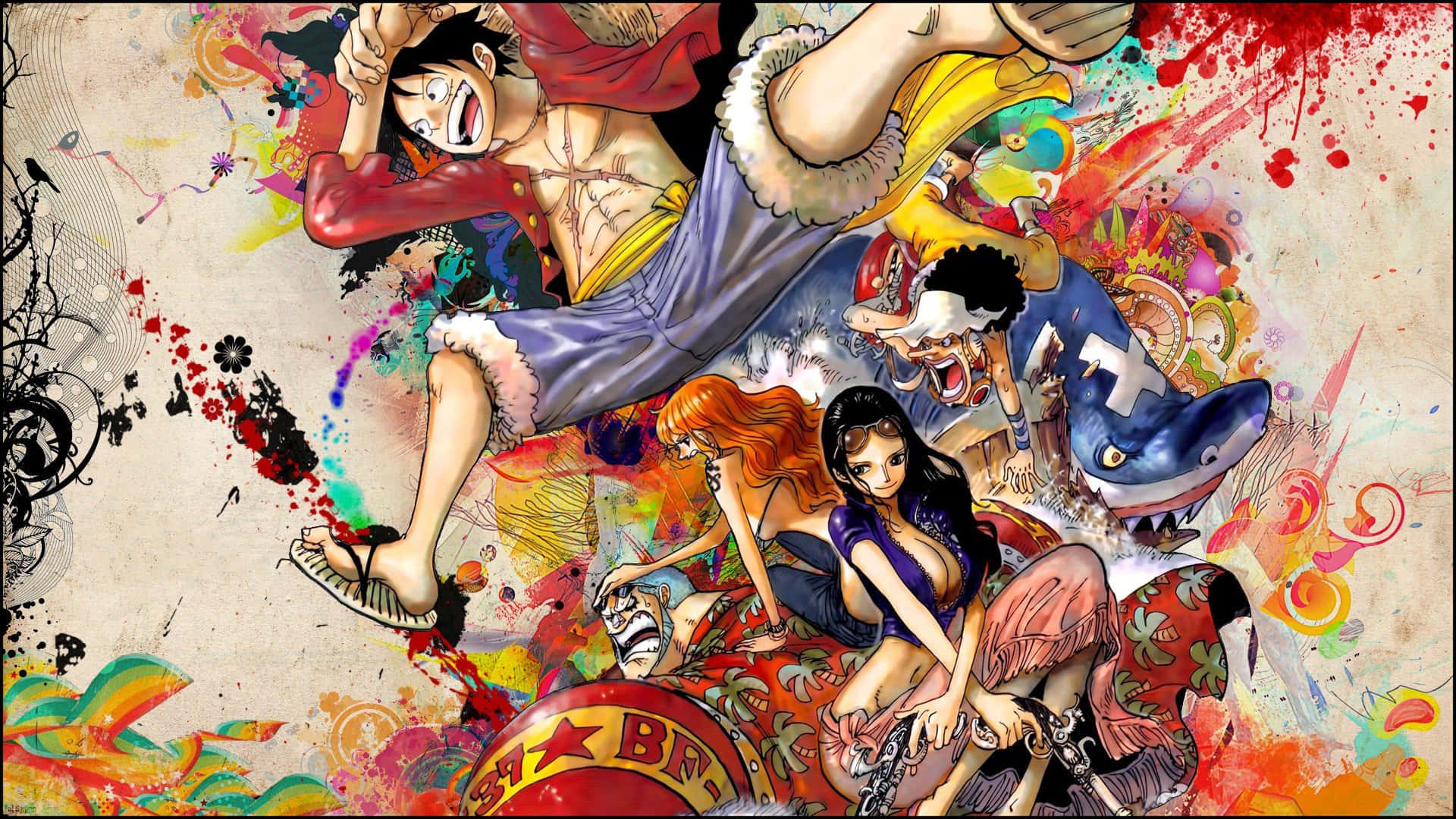 Luffy, Ang Puso ng Strawhat Pirates Wallpaper