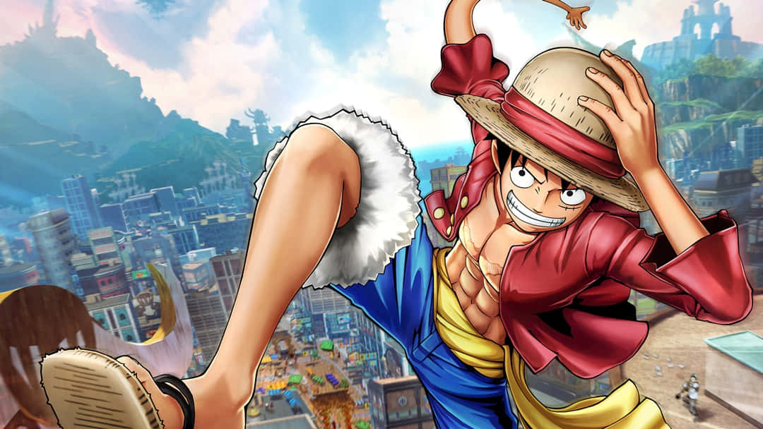 Luffy at ang Strawhat Pirates, handa nang maglayag sa paghahanap ng One Piece! Wallpaper