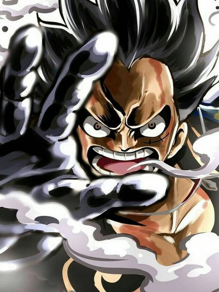 Luffy Gear 4 Galit na Head Shot Wallpaper