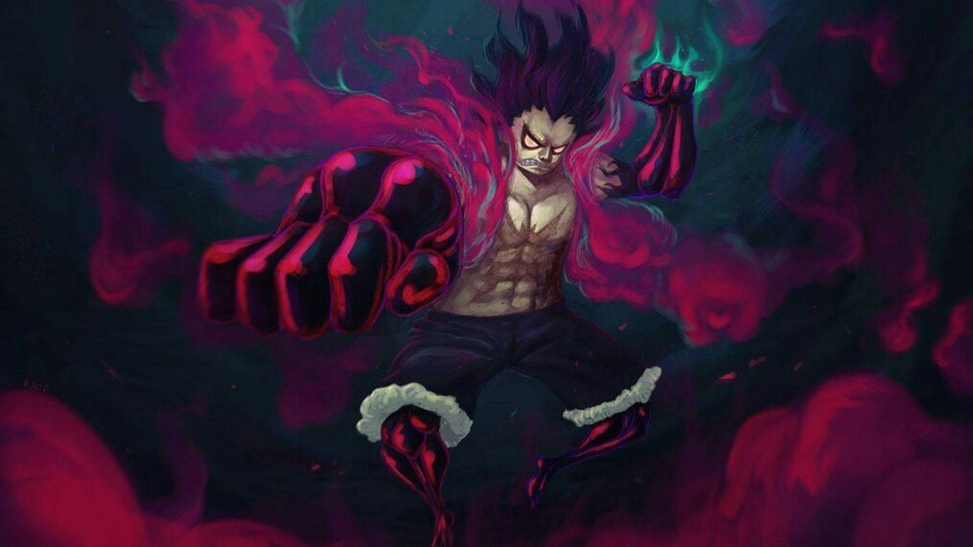 Luffy Gear 4 Goth Wallpaper