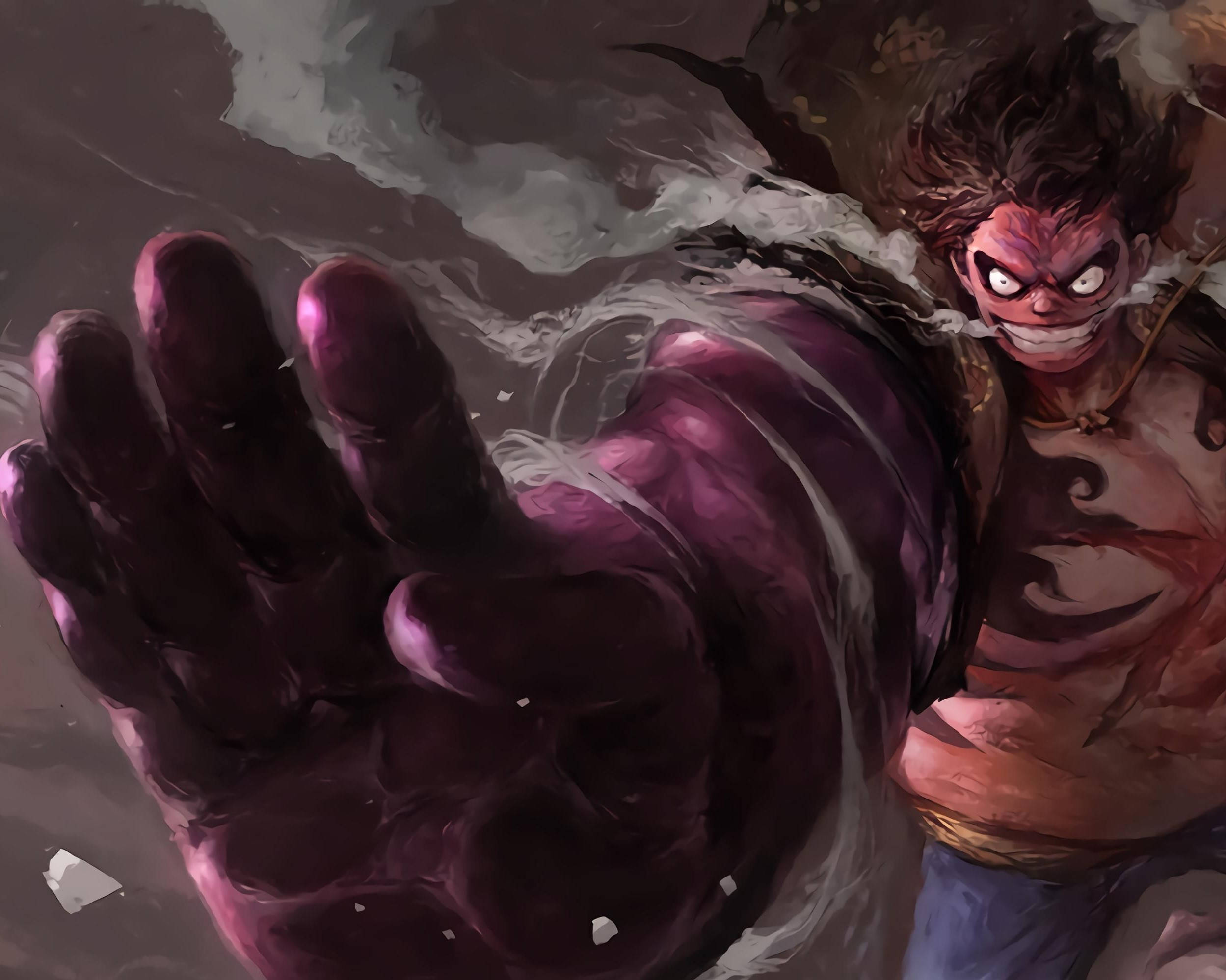 Luffy Gear 4 Nakakatawang Ngiti Wallpaper