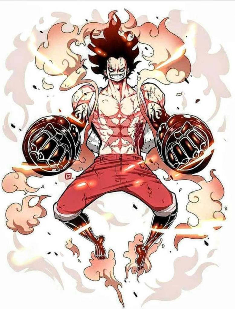Luffy Gear 4 Nakangiti Wallpaper