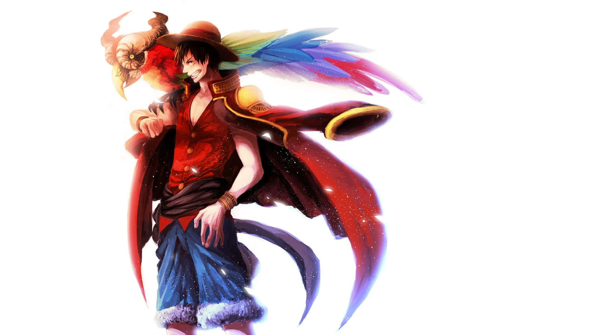 Luffy Handa nang Harapin ang Mundo Wallpaper