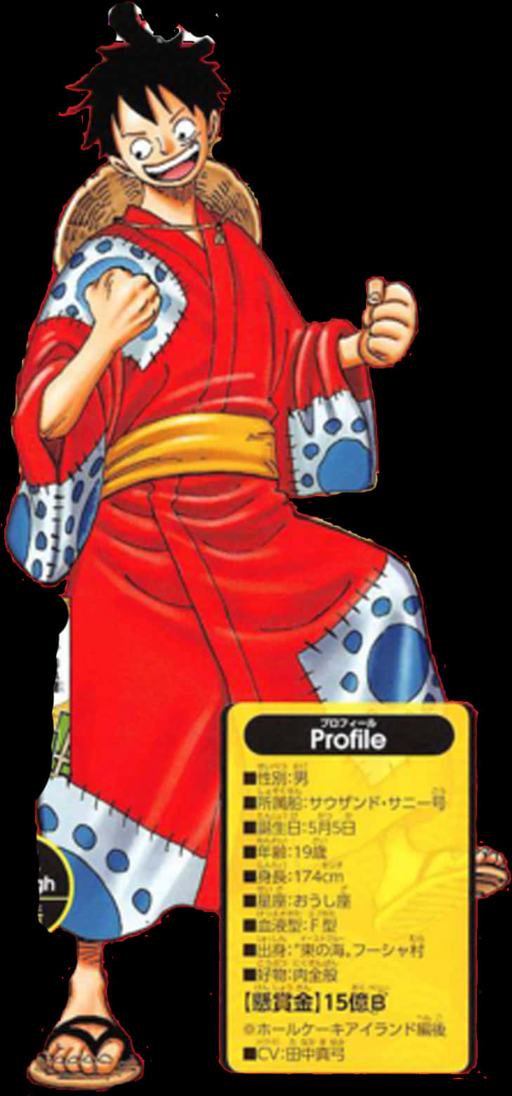 Luffy na Tradisyonal na Pulang Robe Wallpaper