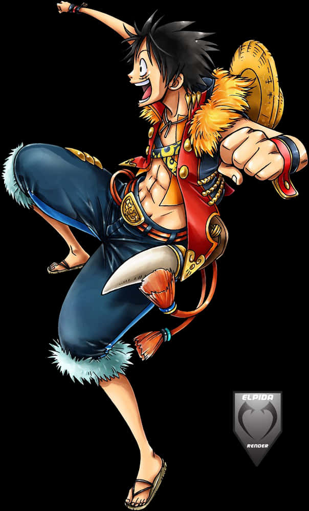 Luffy One Piece Animated Character Wallpaper