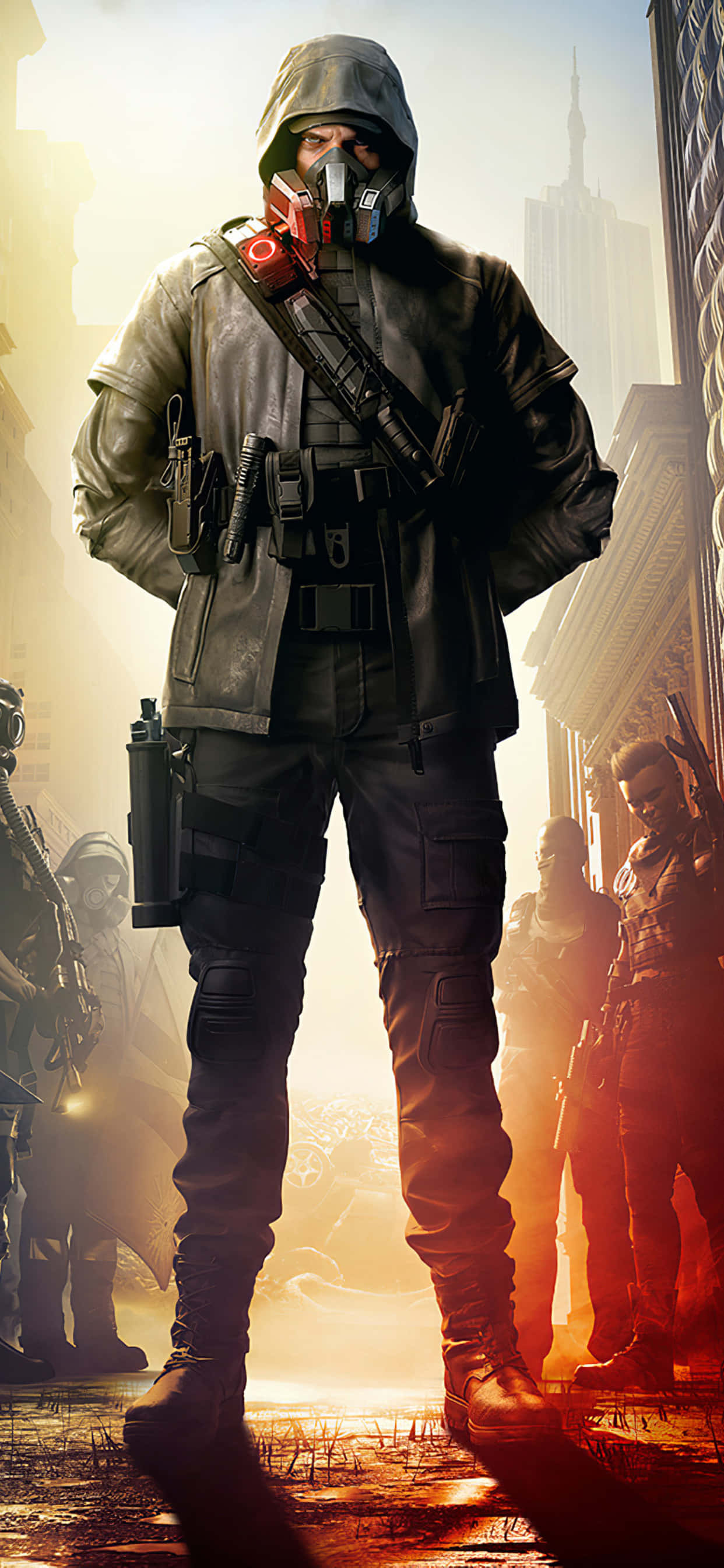 Lumabas at Maglaro: I-upgrade ang Iyong Karanasan sa Paglalaro gamit ang The Division sa iPhone XS Max Wallpaper