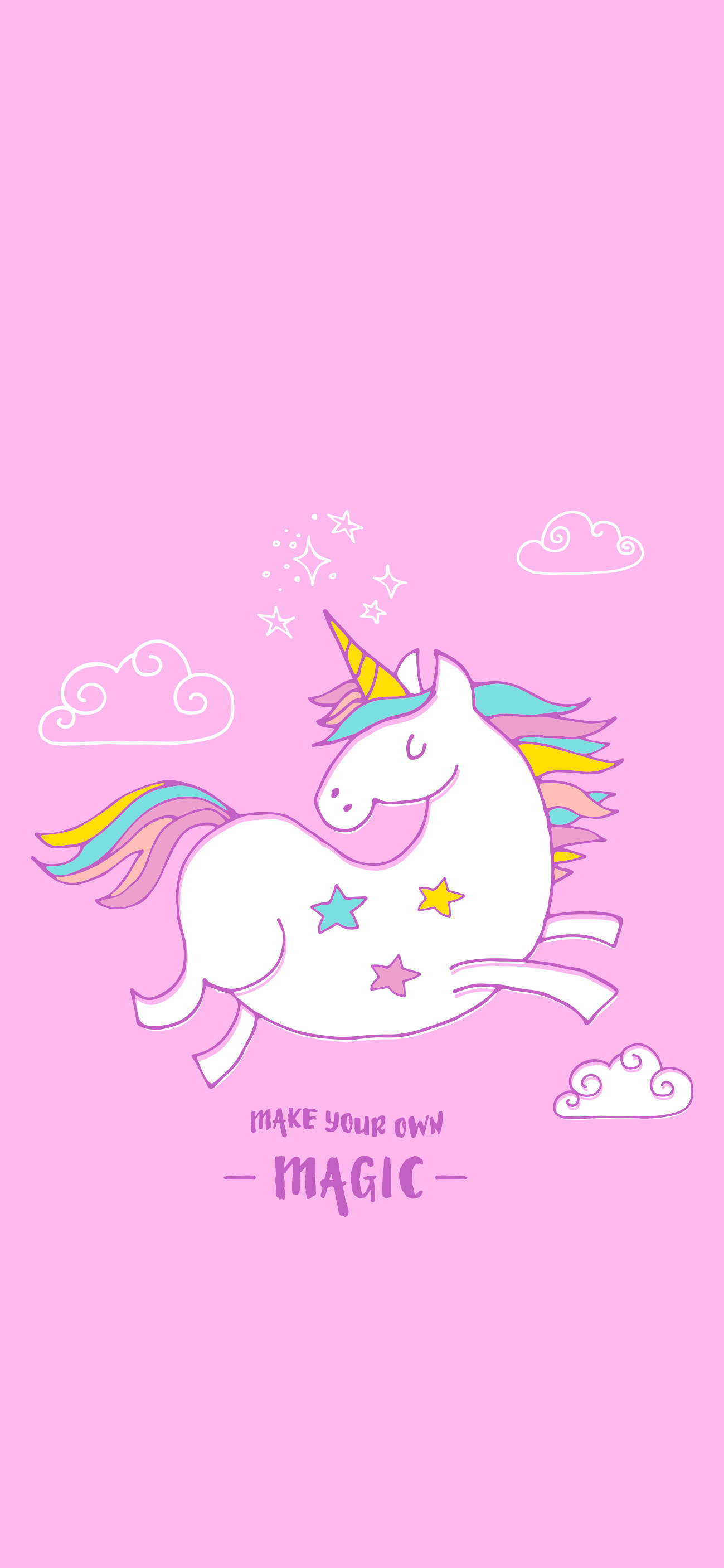 Lumilipad na Bahaghari na Unicorn Wallpaper