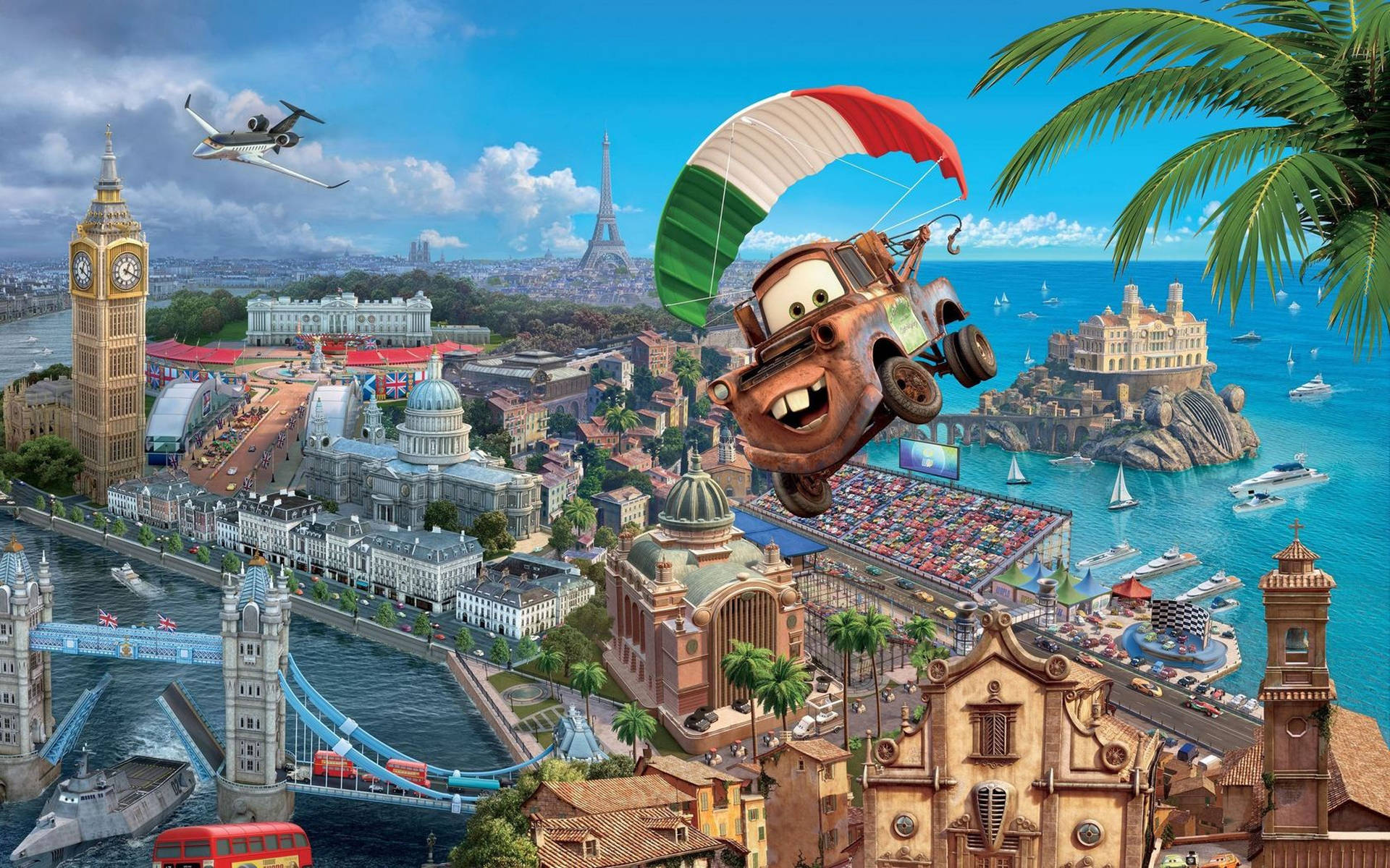 Lumilipad na Mater Cars 2 Wallpaper