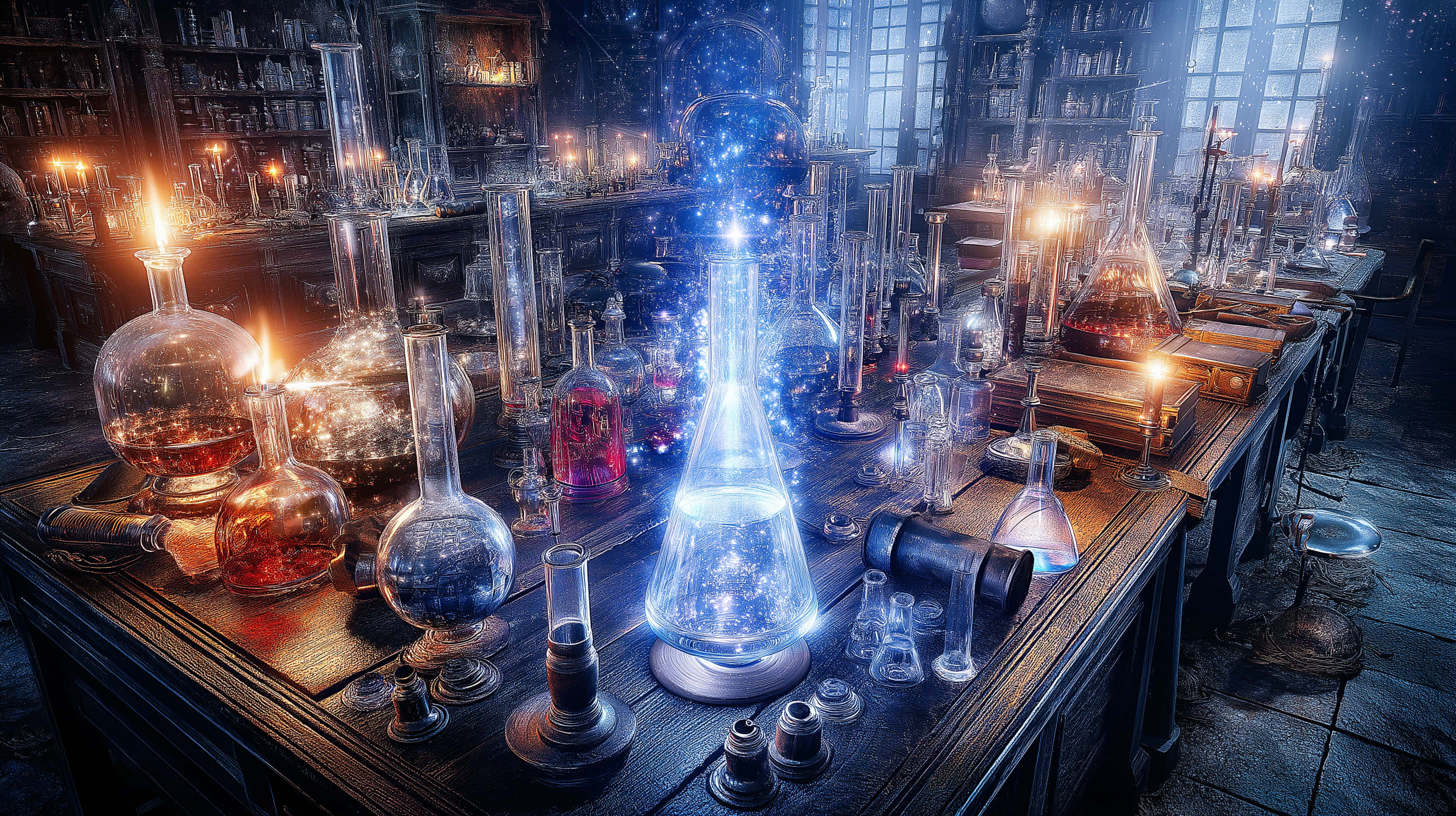 Lumina Lab ng Alchemist Wallpaper