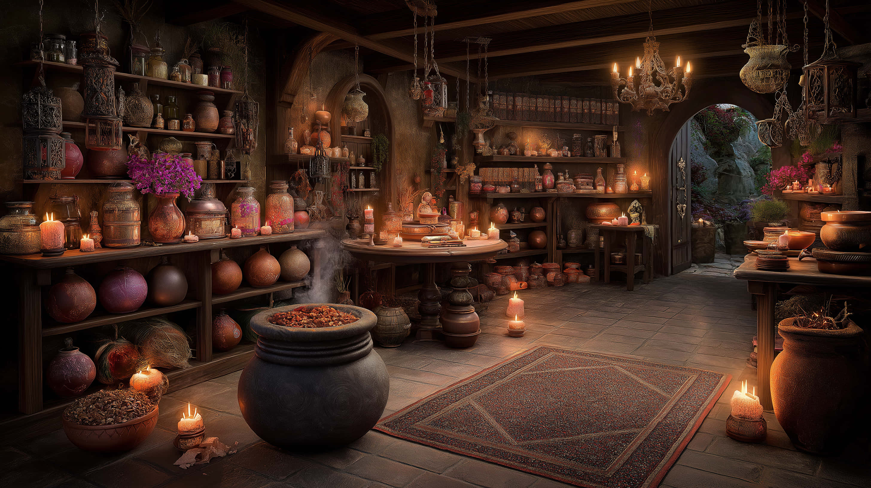 Lumina Lab ng Alchemist Wallpaper