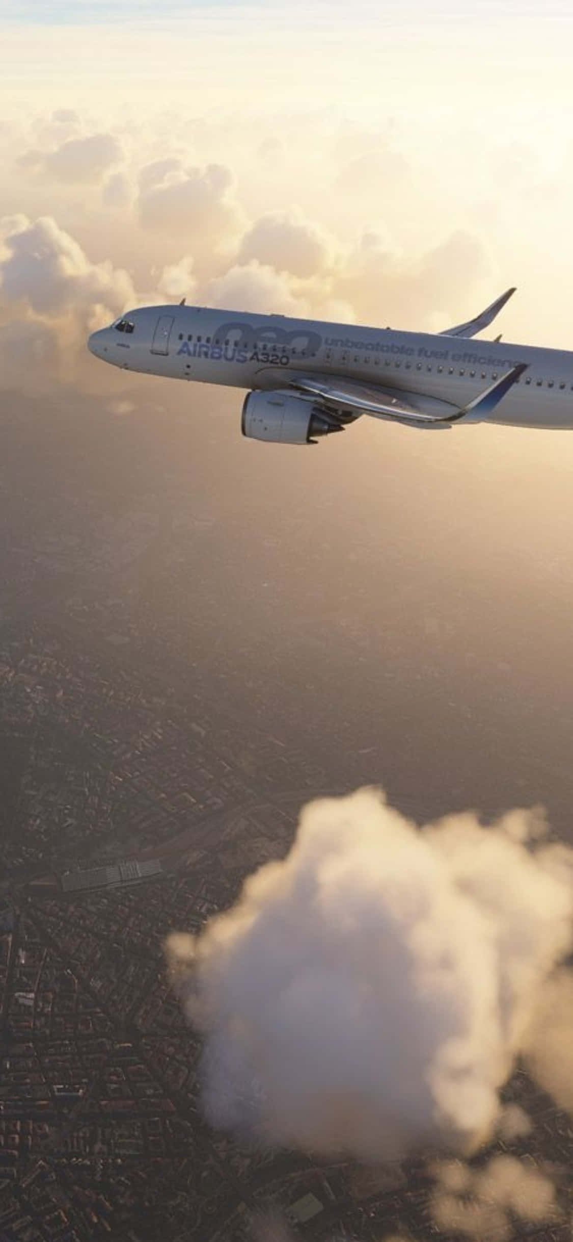 Lumipad ngayon gamit ang Microsoft Flight Simulator sa bagong iPhone Xs Wallpaper