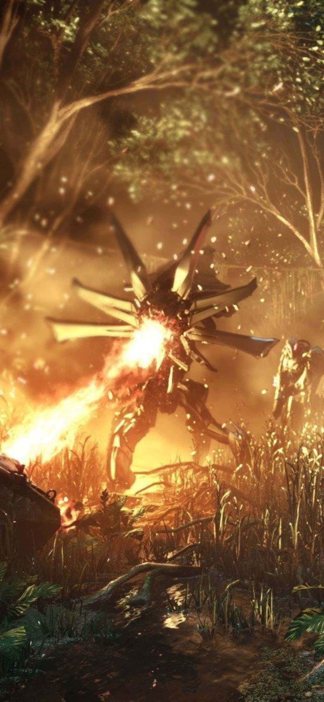 Lumubog sa virtual na mundo kasama ang iPhone X Crysis 3 Wallpaper