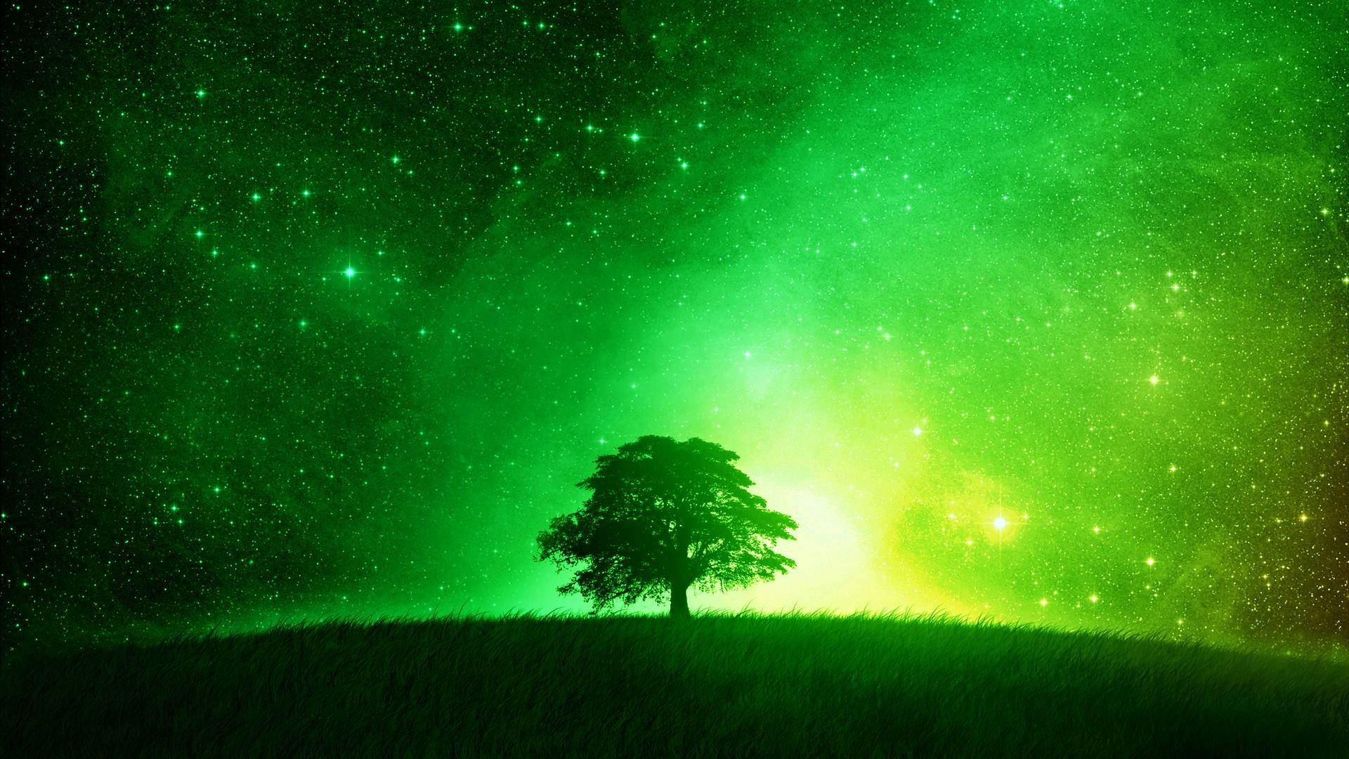 Luntiang Langit na Kumikislap Wallpaper