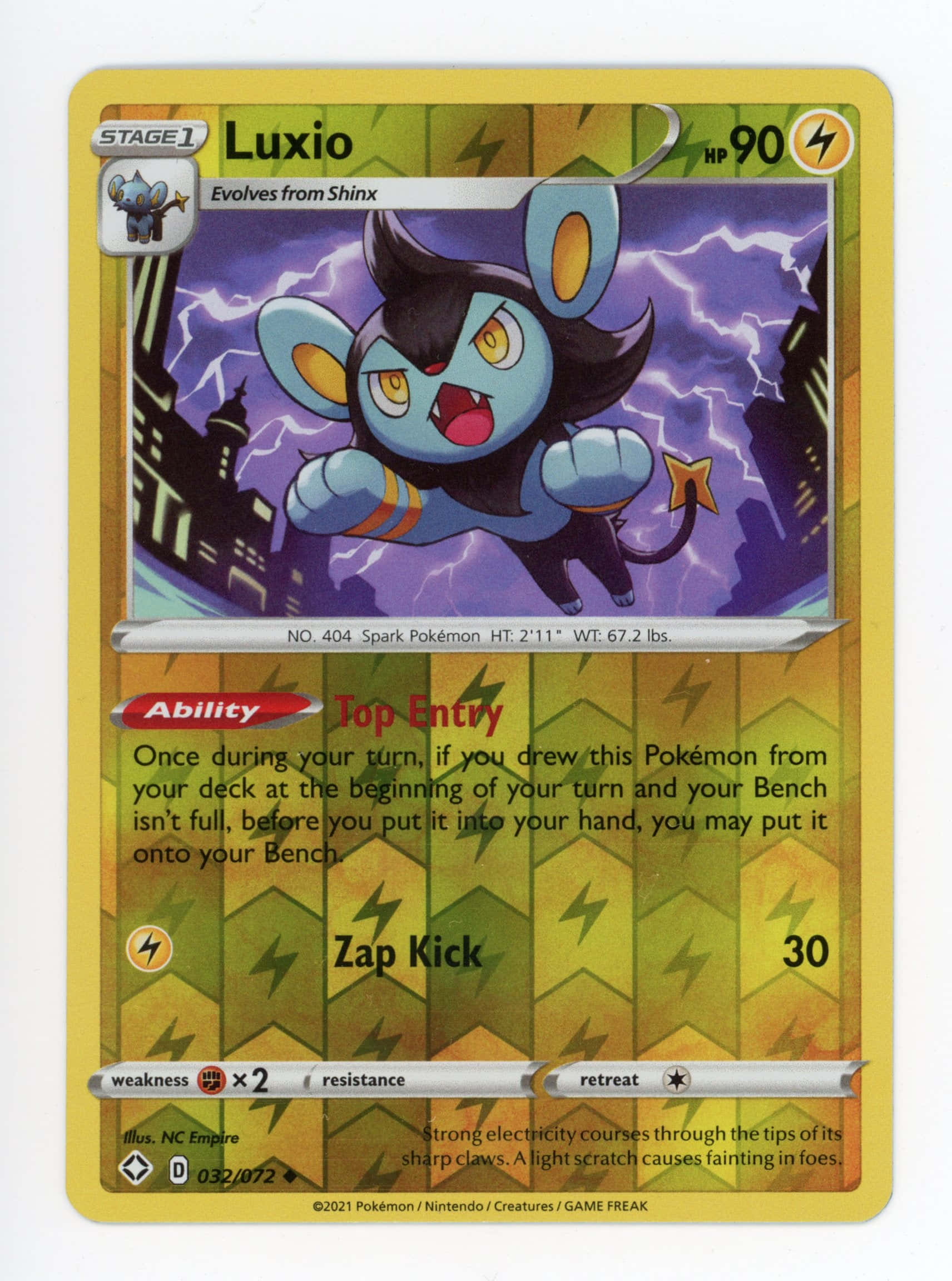 Luxio Dilaw at Berdeng Trading Card Wallpaper