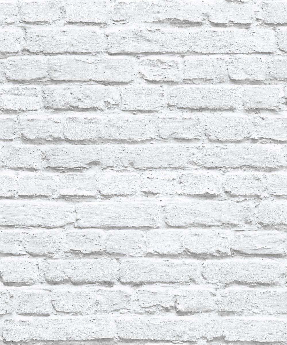 Maaliwalang Puting Painted Brick Wall Wallpaper