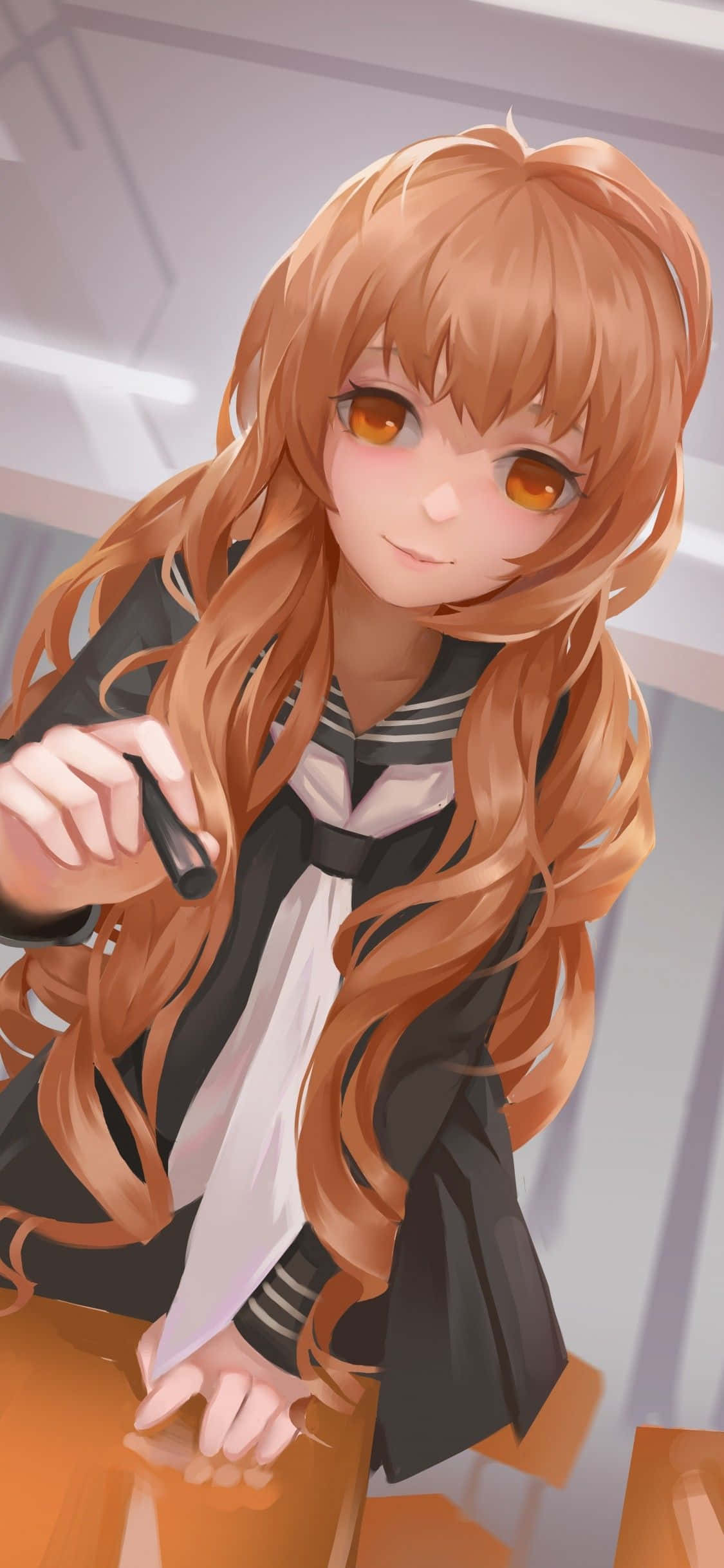 Mabait na Anime na Babae na si Taiga Aisaka Wallpaper