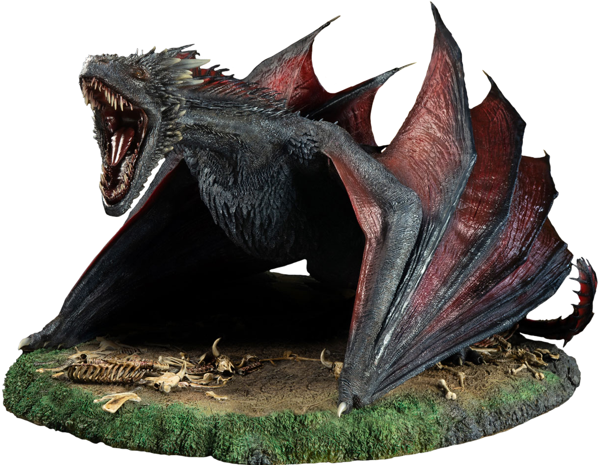 Mabangis na Estatwa ng Dragon Game of Thrones Wallpaper