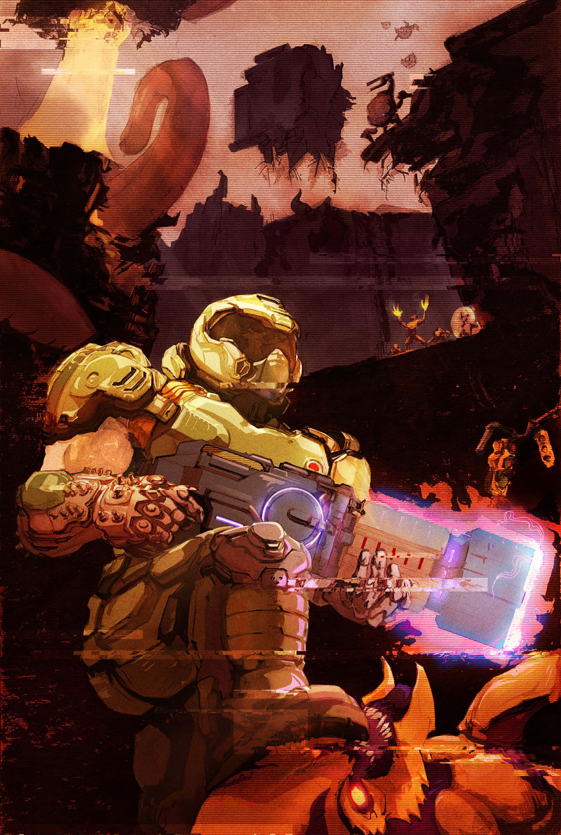 Mabigat na Labanan sa DOOM Universe Wallpaper
