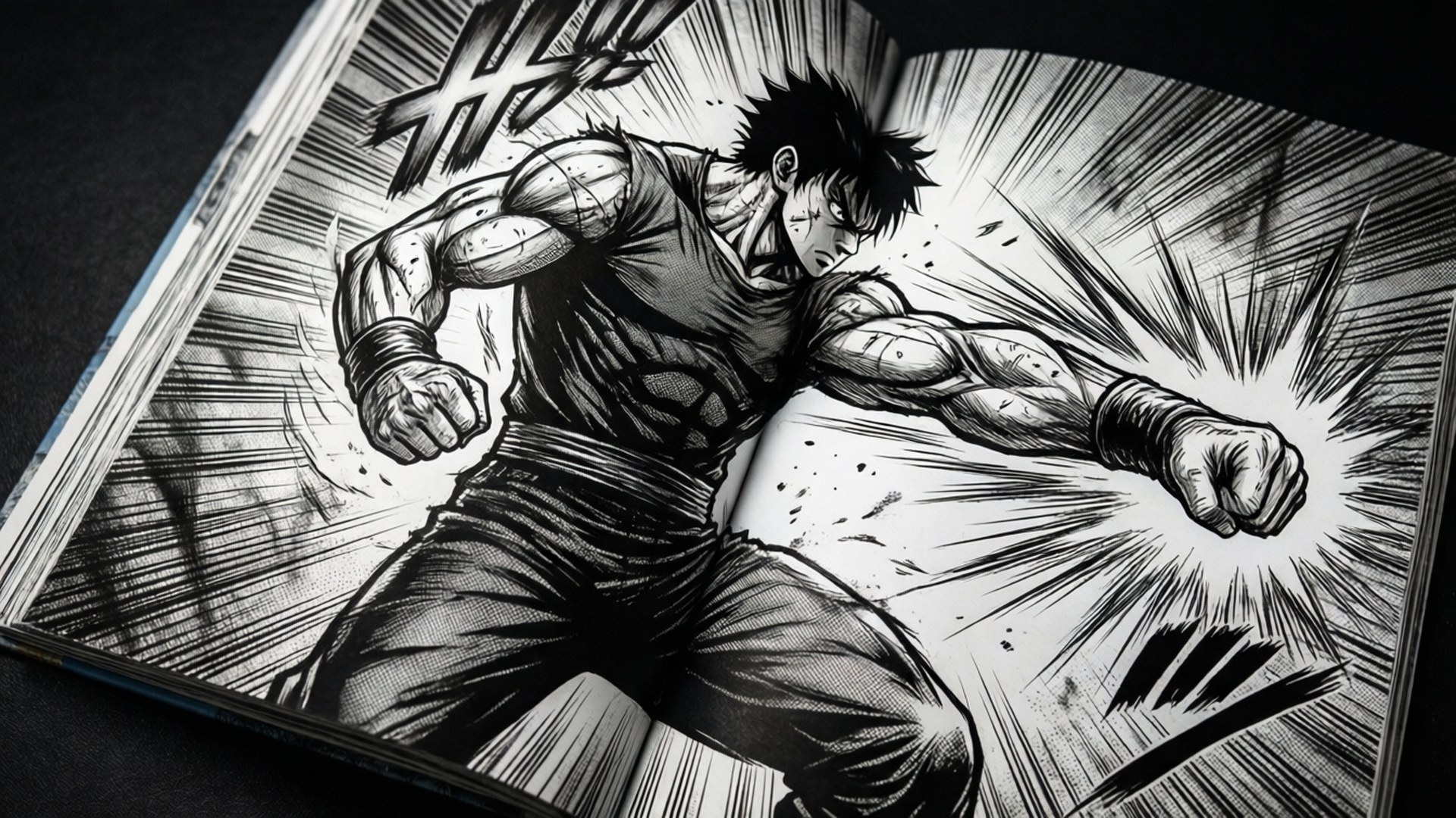Mabilis na Aksyon sa Manga Wallpaper